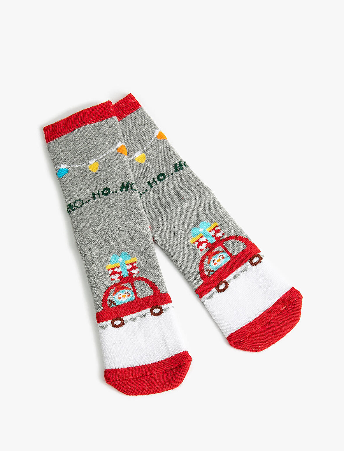 Yılbaşı Temalı Kardan Adam Detaylı Çorap 