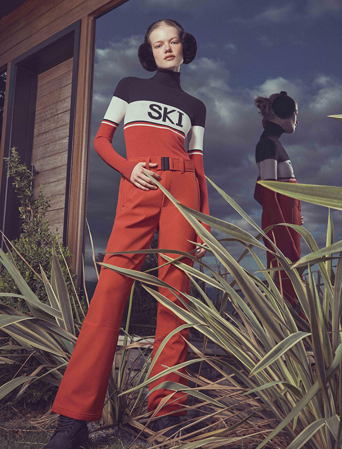 Kayak Pantolonu Kemer Detaylı Cepli Yüksek Bel