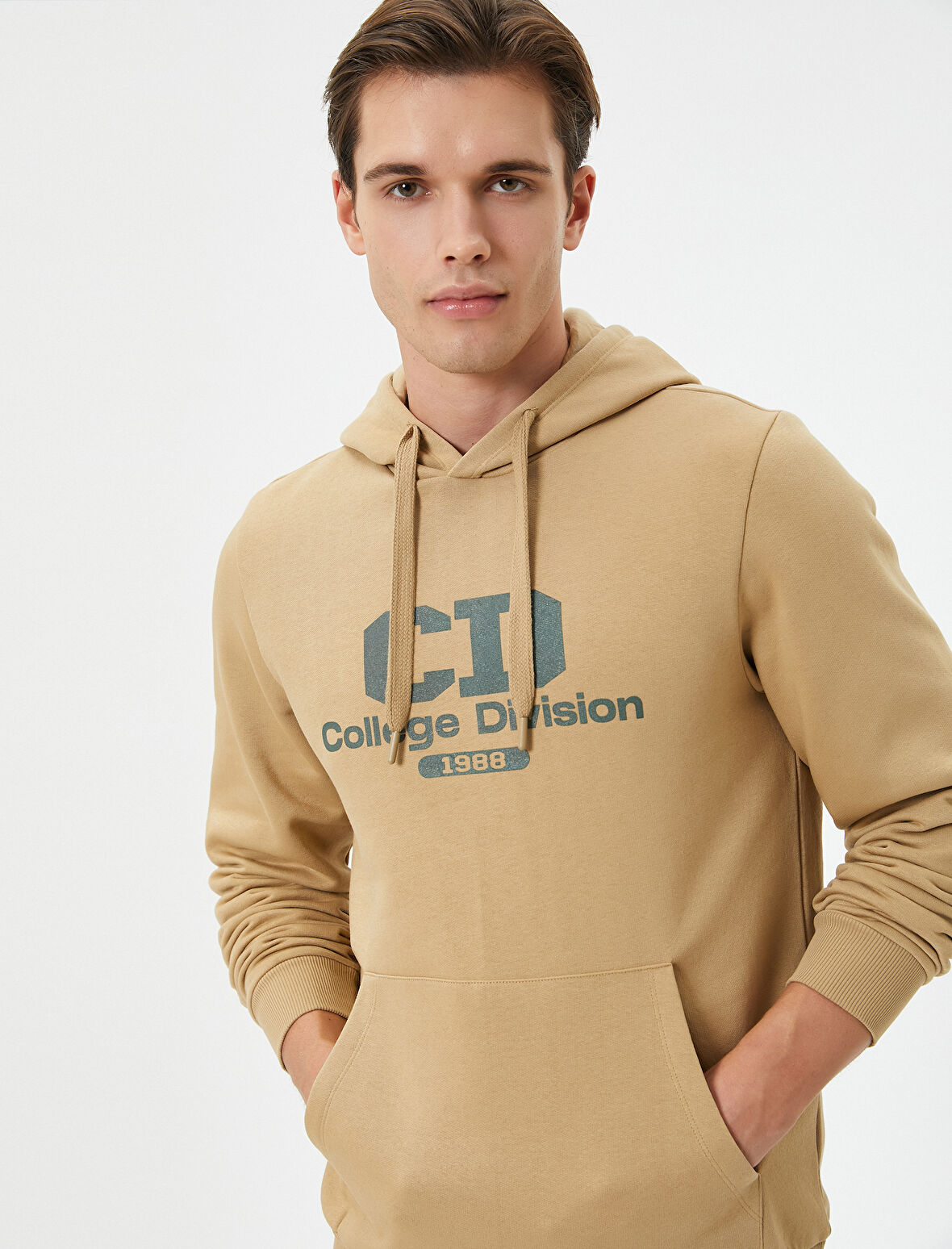 Kolej Hoodie Baskılı Kanguru Cep Detaylı