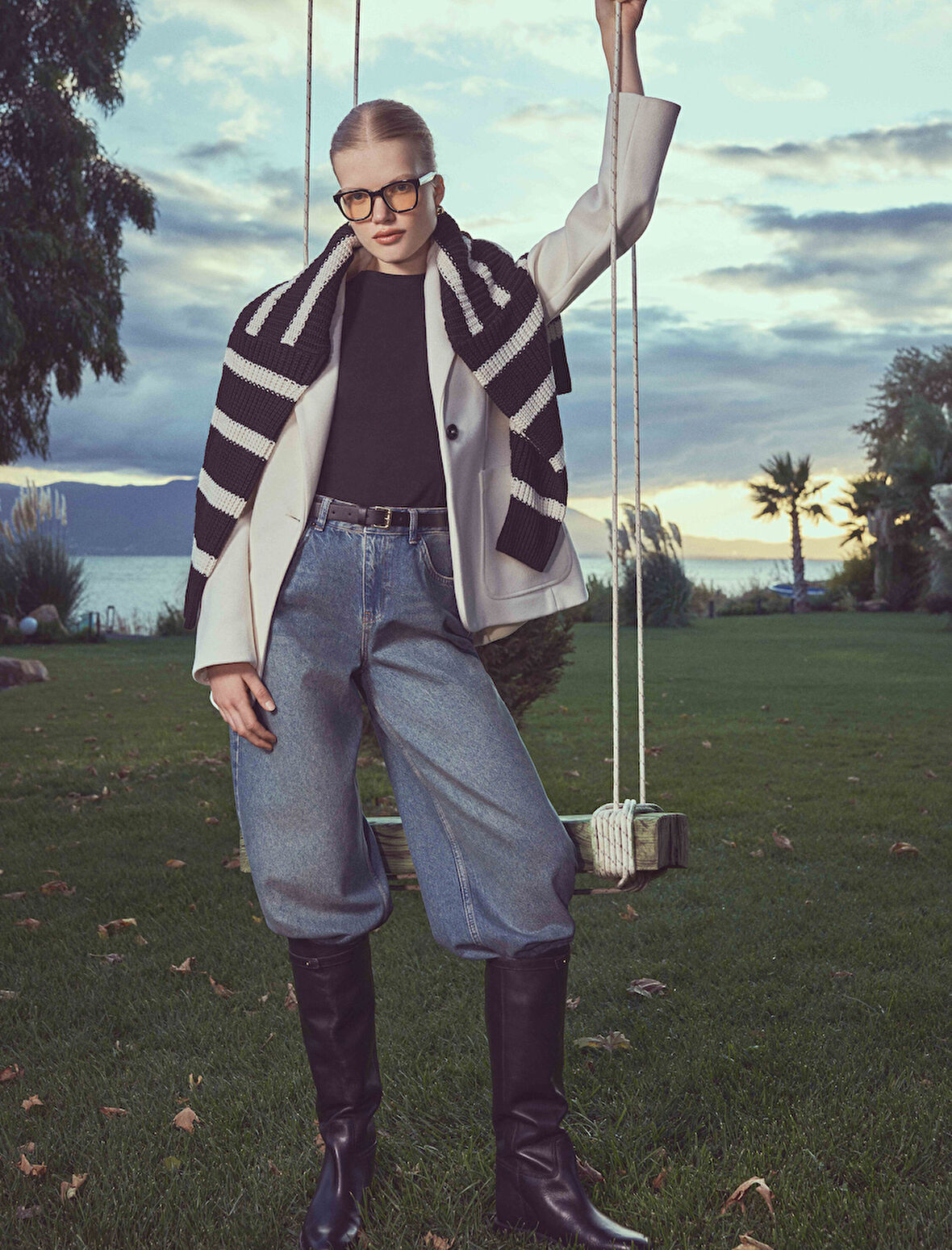 Blazer Ceket Tek Düğmeli Cep Detaylı