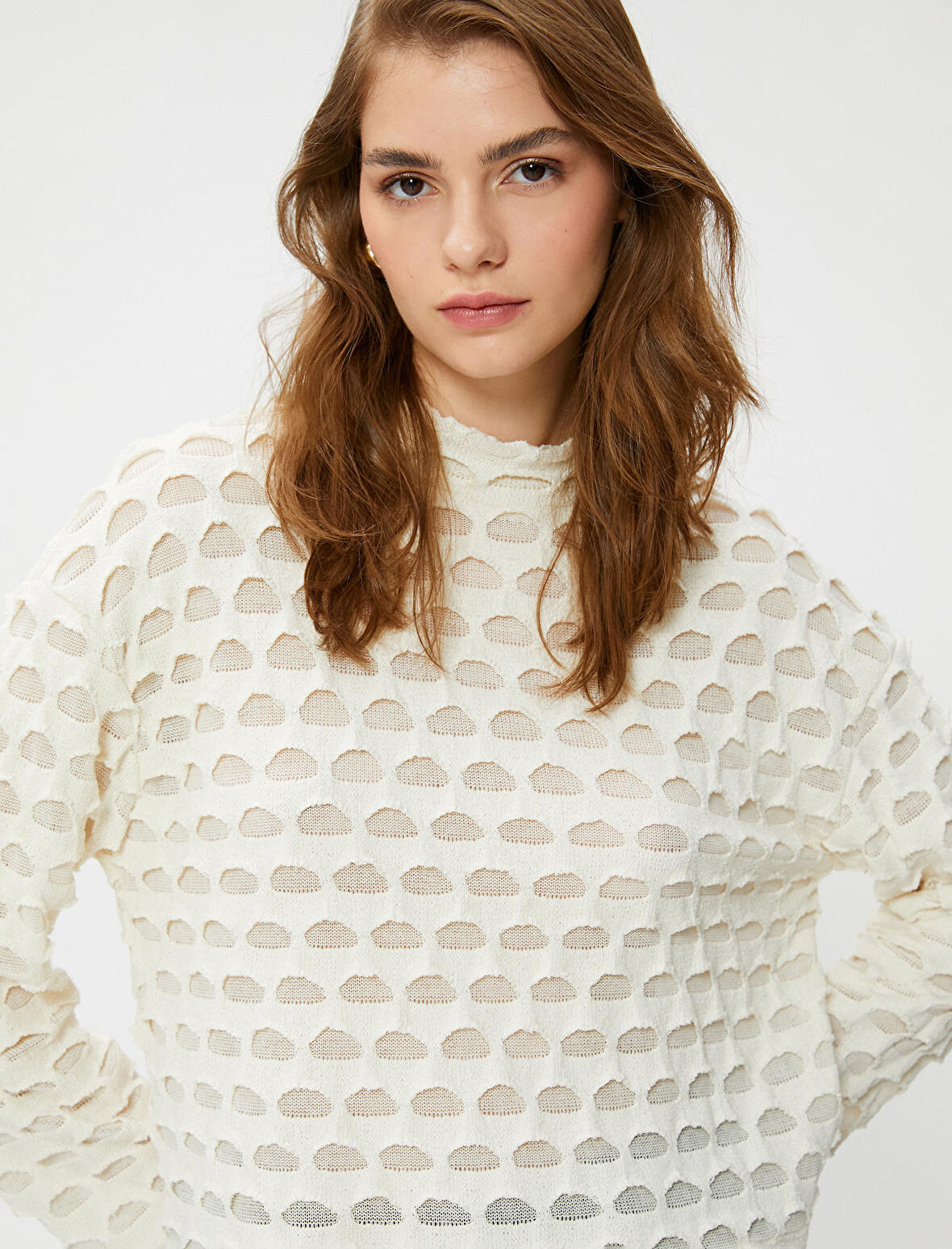 Ajurlu Kazak Dik Yaka Relax Fit