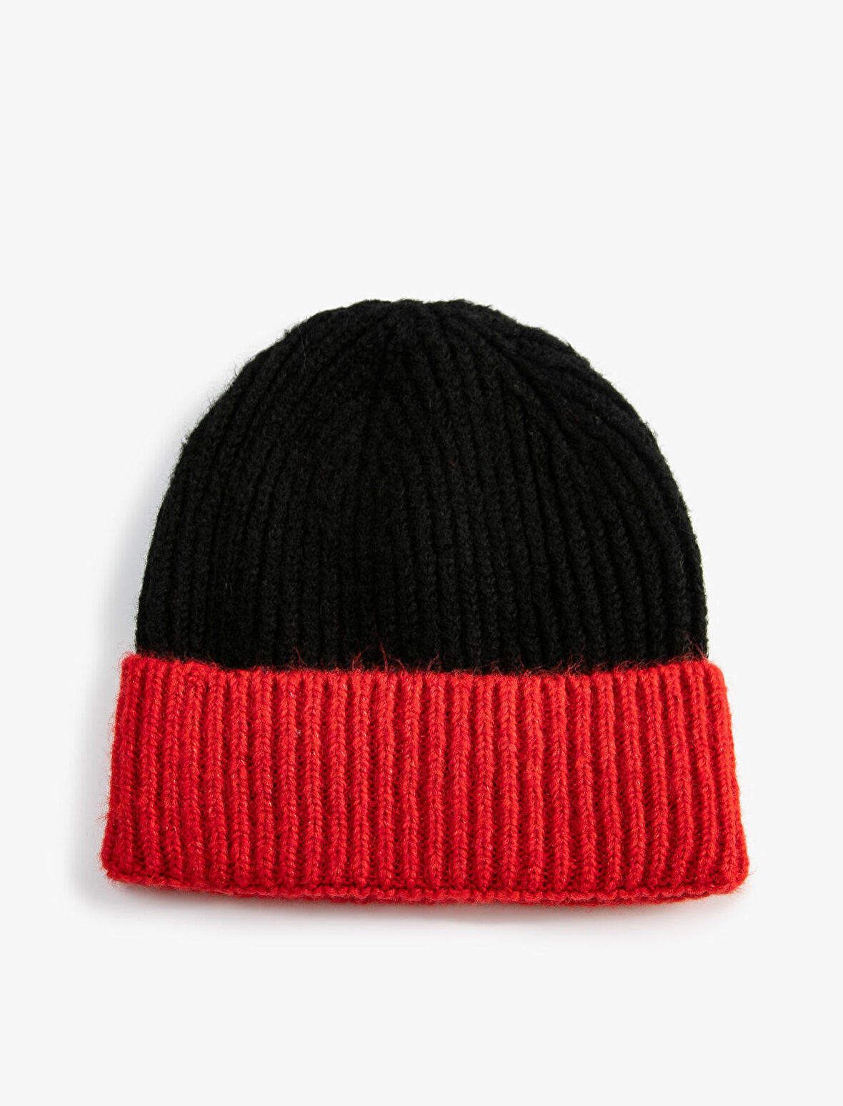 Lastikli Örgü Bere Renk Bloklu 