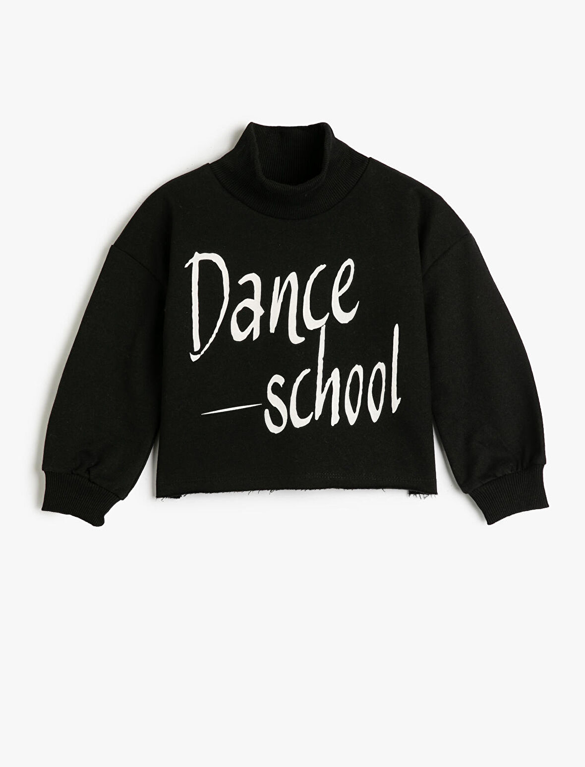 Sweatshirt Dans Temalı Uzun Kollu Dik Yaka Şardonlu 