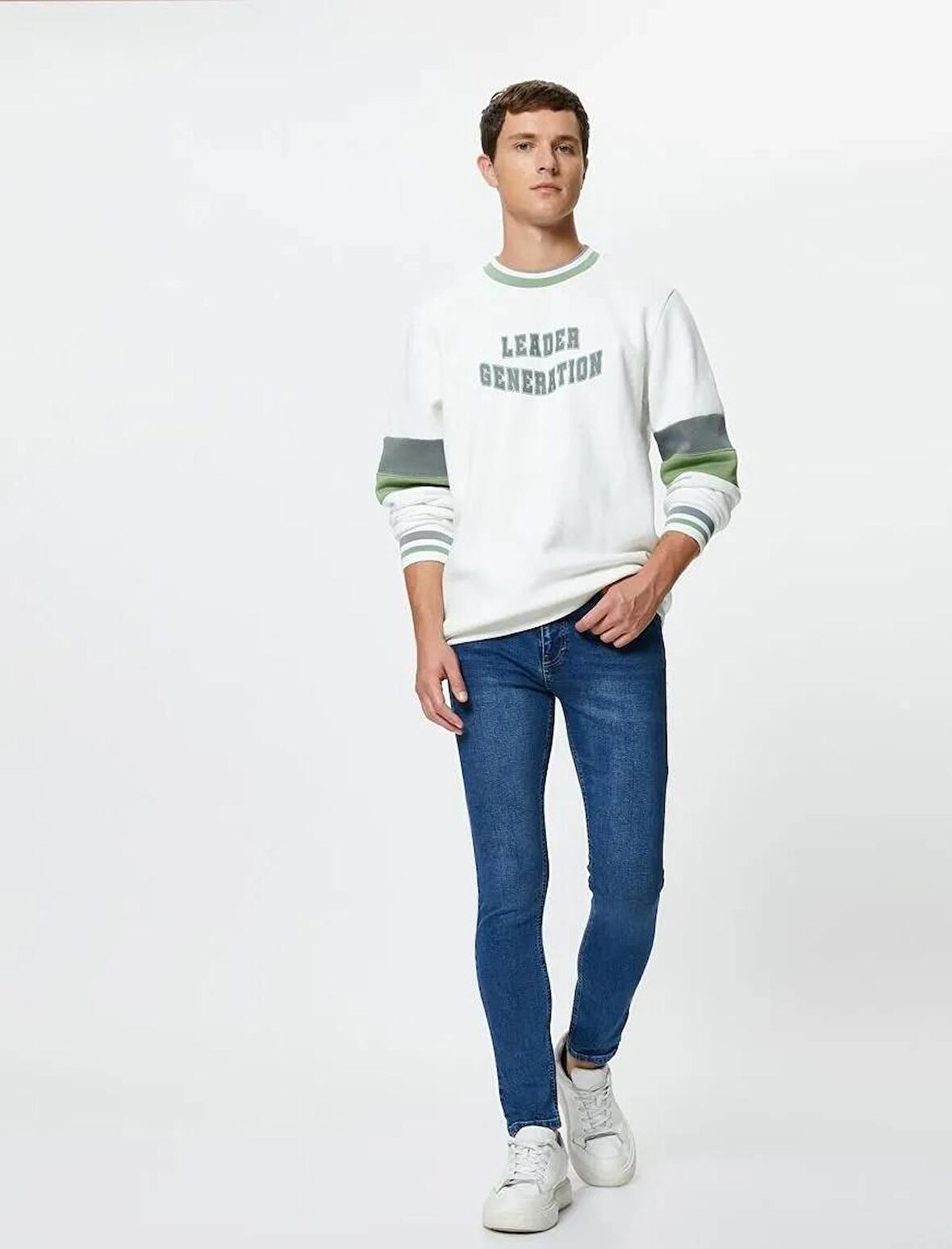 4WAM40246ND Koton Skinny MICHAEL Erkek  Jean Pantolon AÇIK İNDİGO