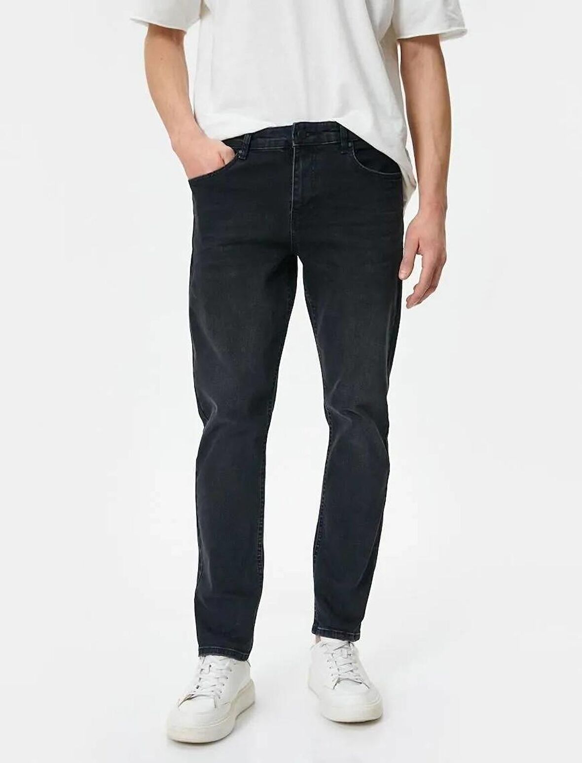 4SAM40003ND Koton Erkek Jean Pantolon SİYAH
