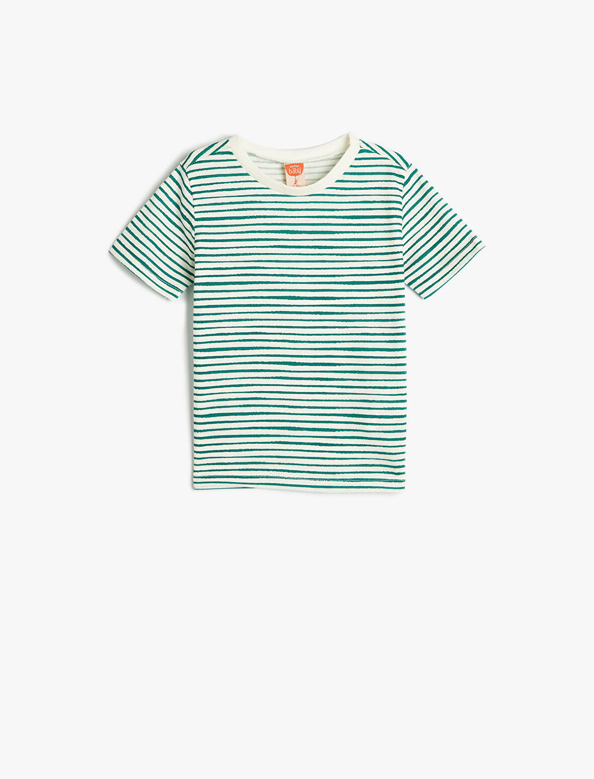 Pamuklu Tişört Kısa Kollu Bisiklet Yaka 