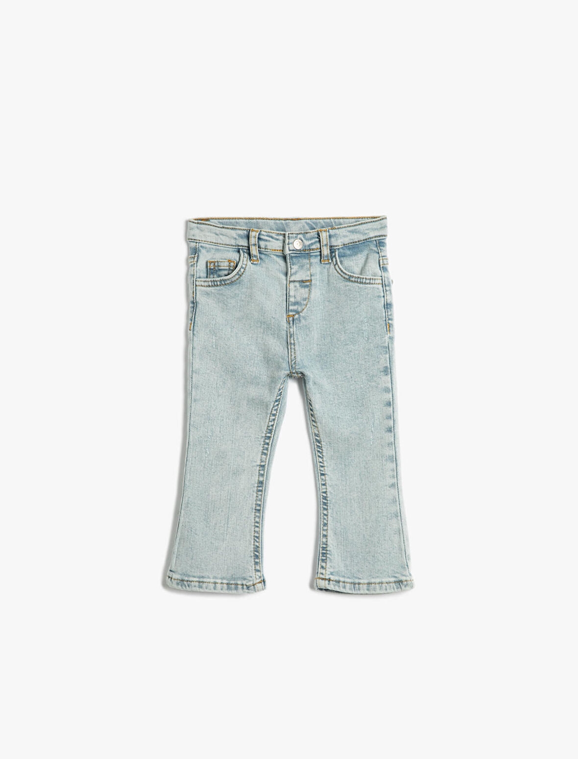 İspanyol Paça Kot Pantolon Cepli Pamuklu - Flare Jean