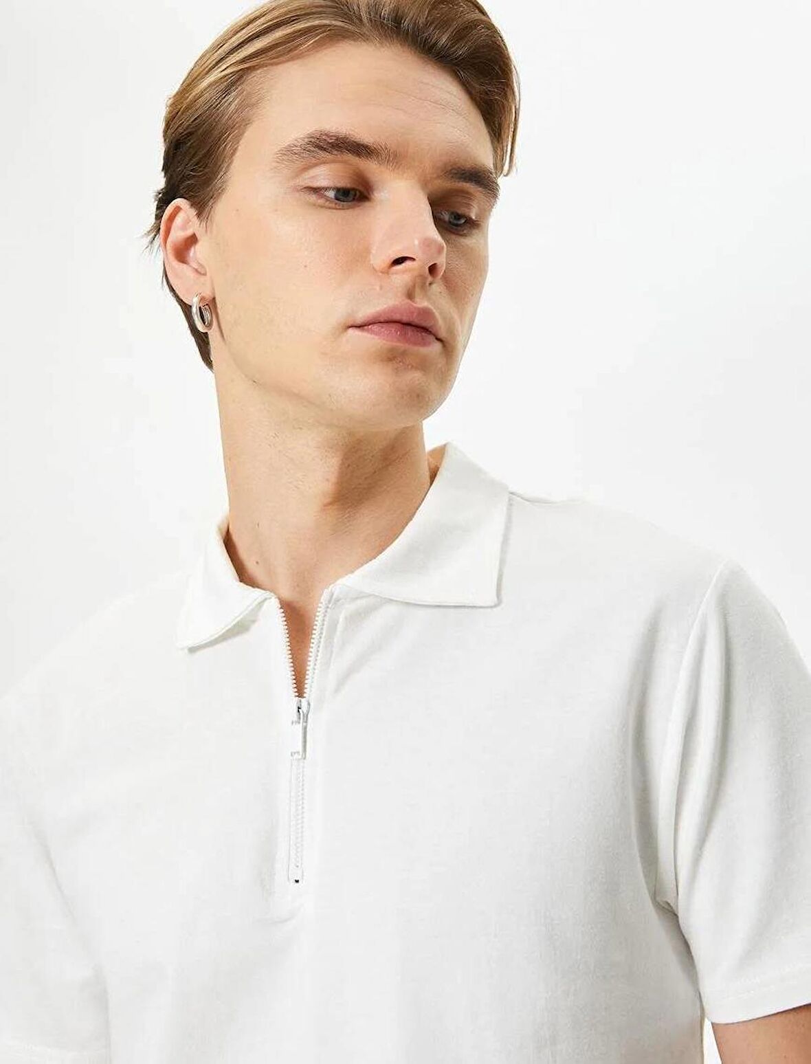 4SAM10006MK Koton Erkek T-shirt EKRU