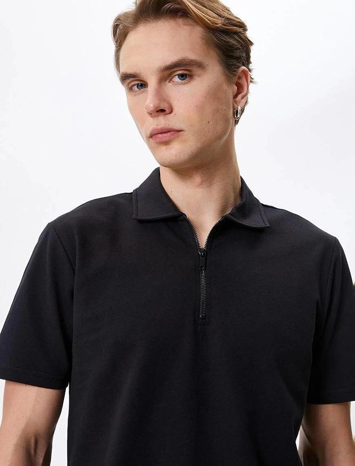 4SAM10006MK Koton Erkek T-shirt SİYAH