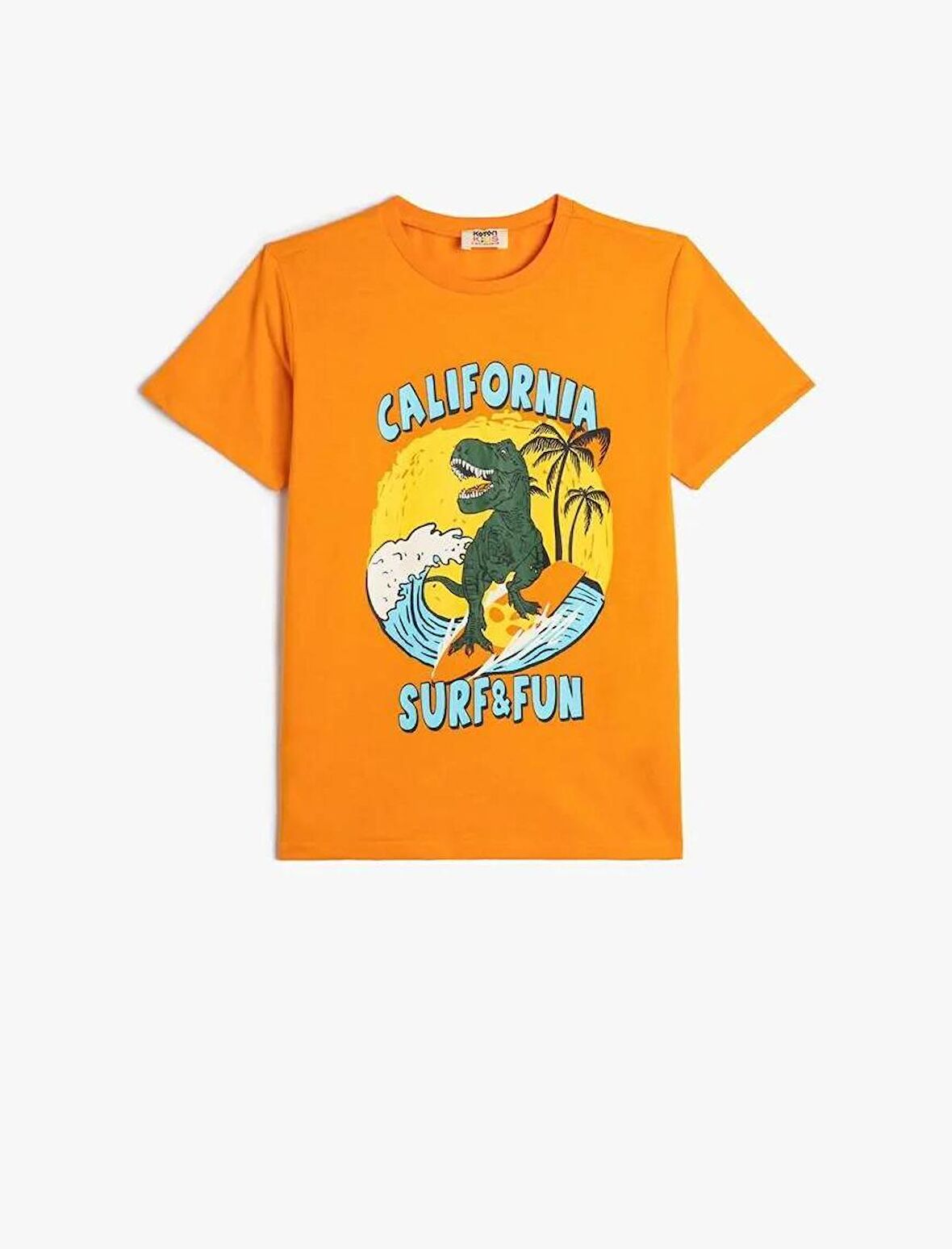 4SKB10040TK Koton Erkek Çocuk T-shirt TURUNCU