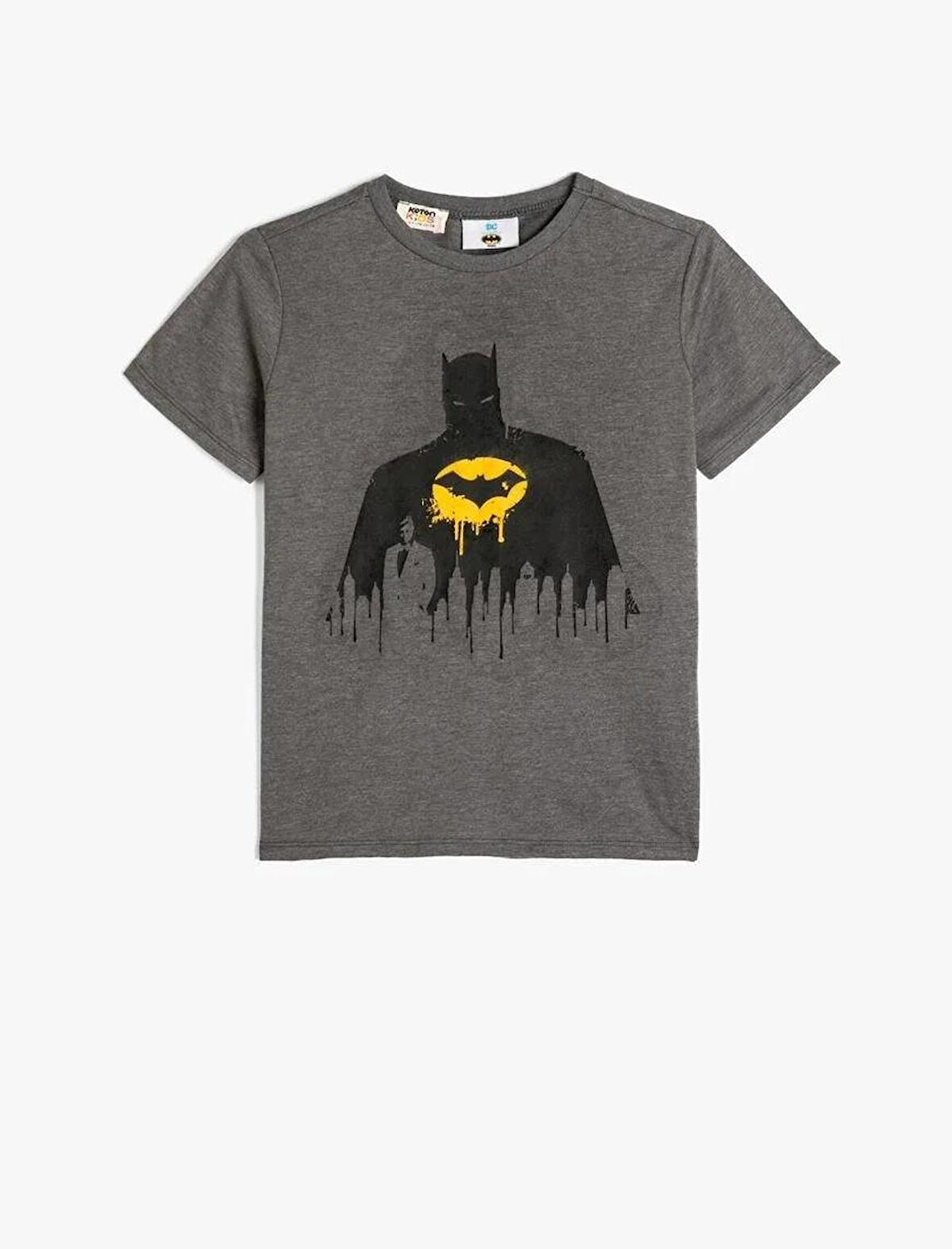4SKB10088TK Koton Erkek Çocuk T-shirt ANTRASİT