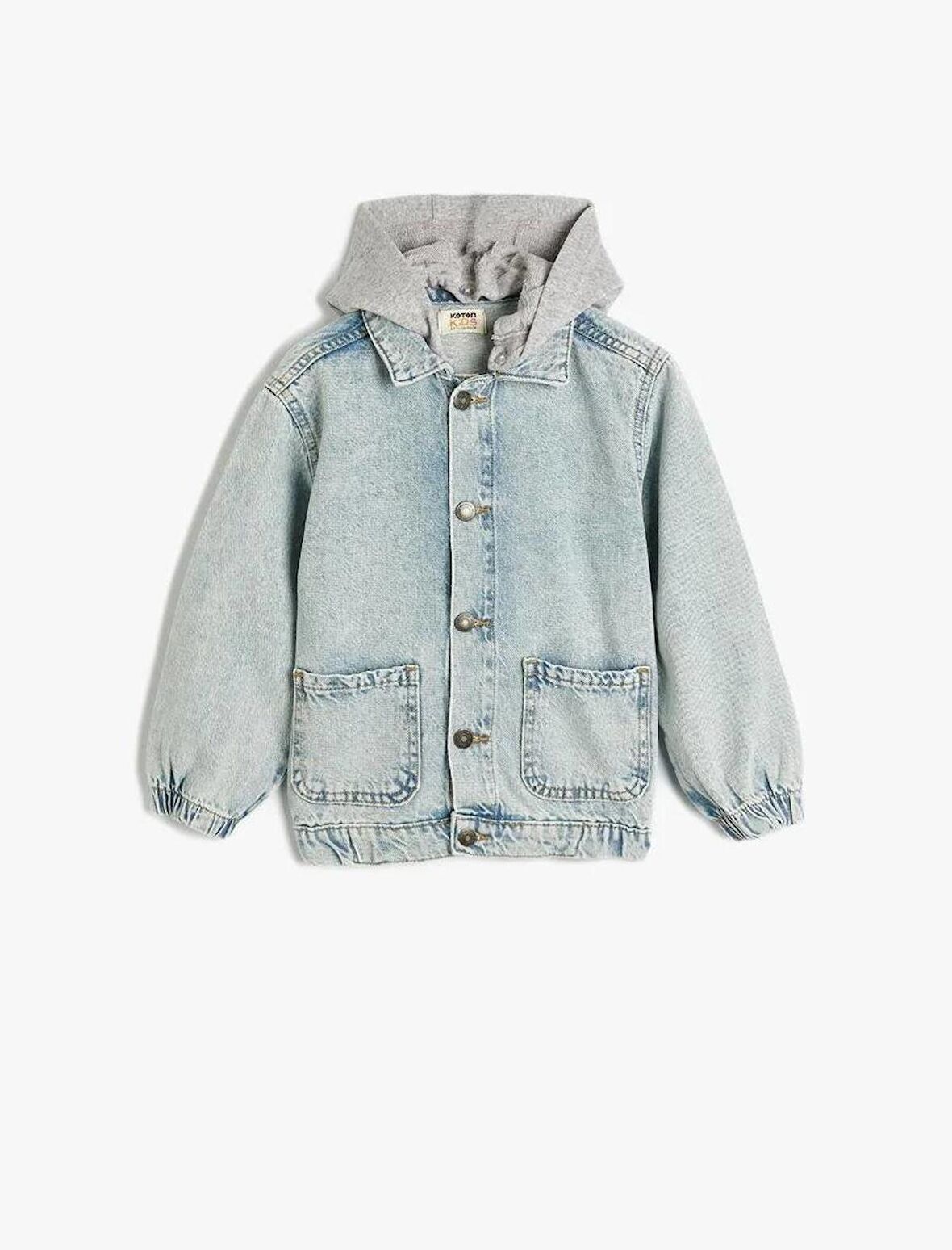 4SKB20002TD Koton Erkek Çocuk Jean Ceket AÇIK İNDİGO