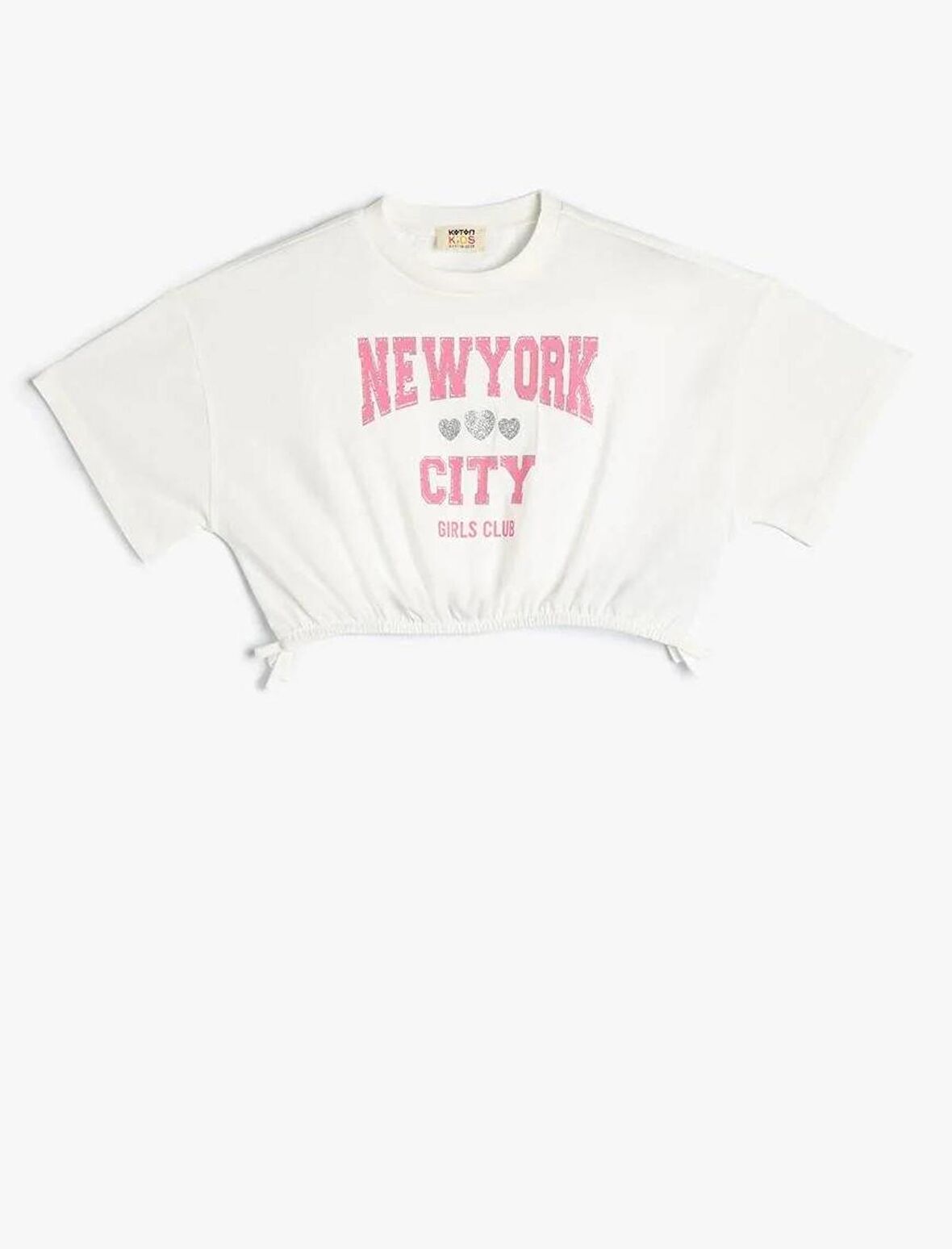 4SKG10086AK Koton Kız Çocuk T-shirt EKRU