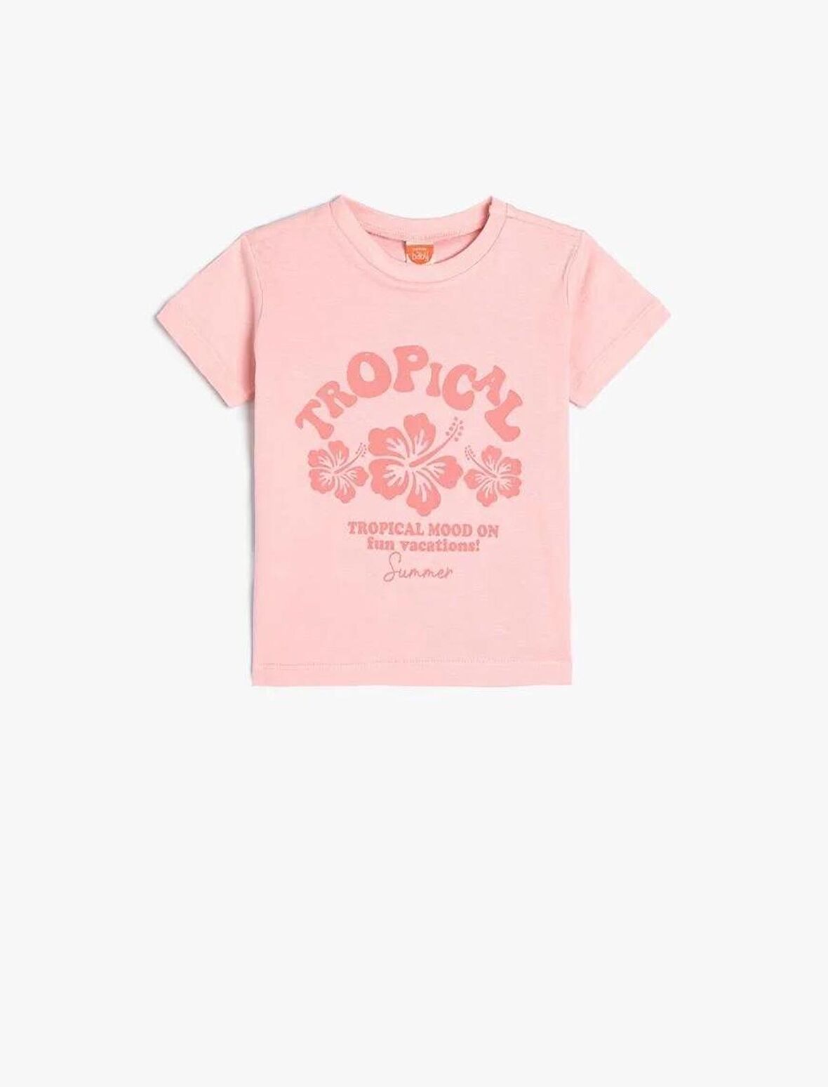 4SMG10021AK Koton Kız Bebek T-shirt PEMBE