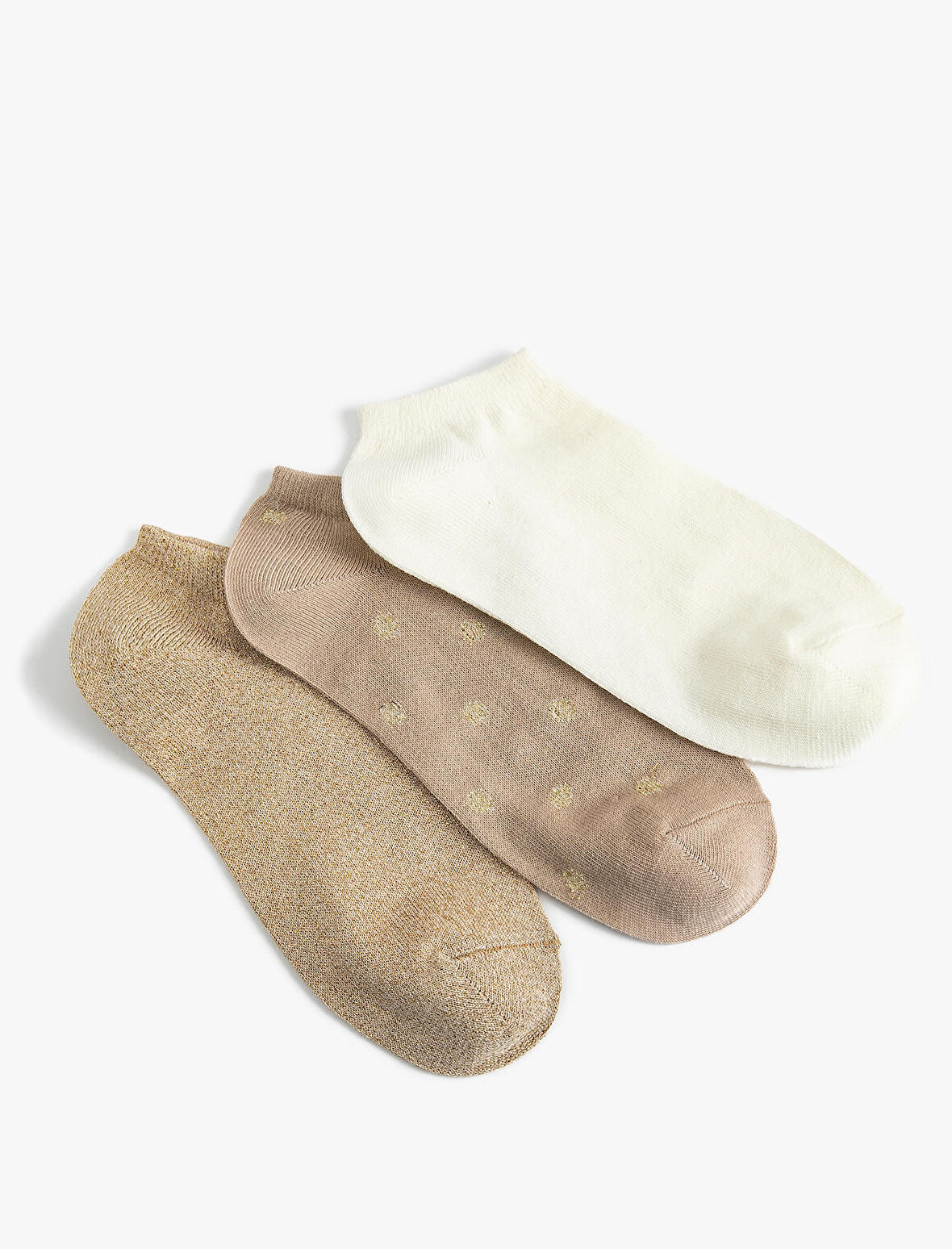 Basic 3'lü Patik Çorap Seti Çok Renkli