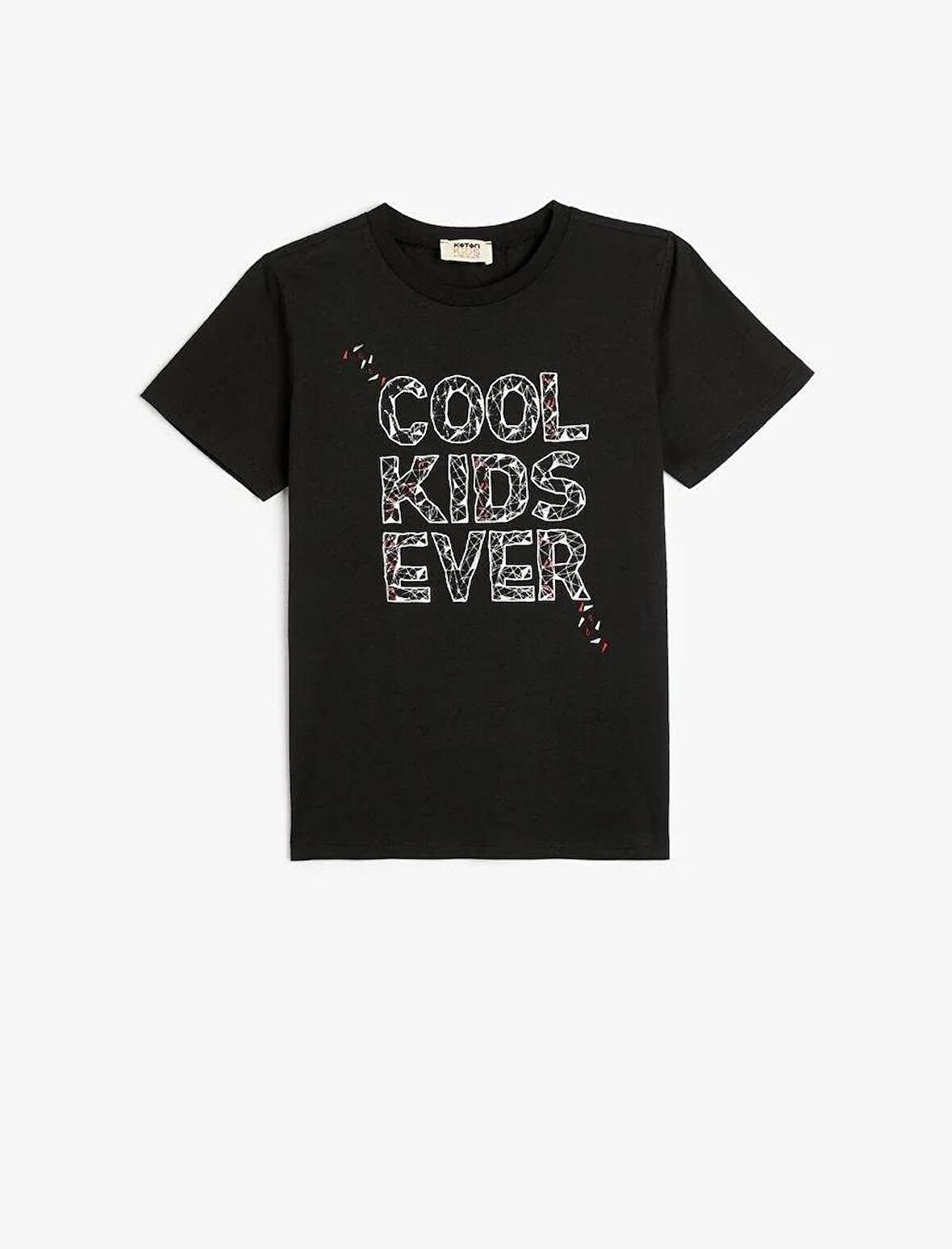 4SKB10067TK Koton Erkek Çocuk T-shirt SİYAH