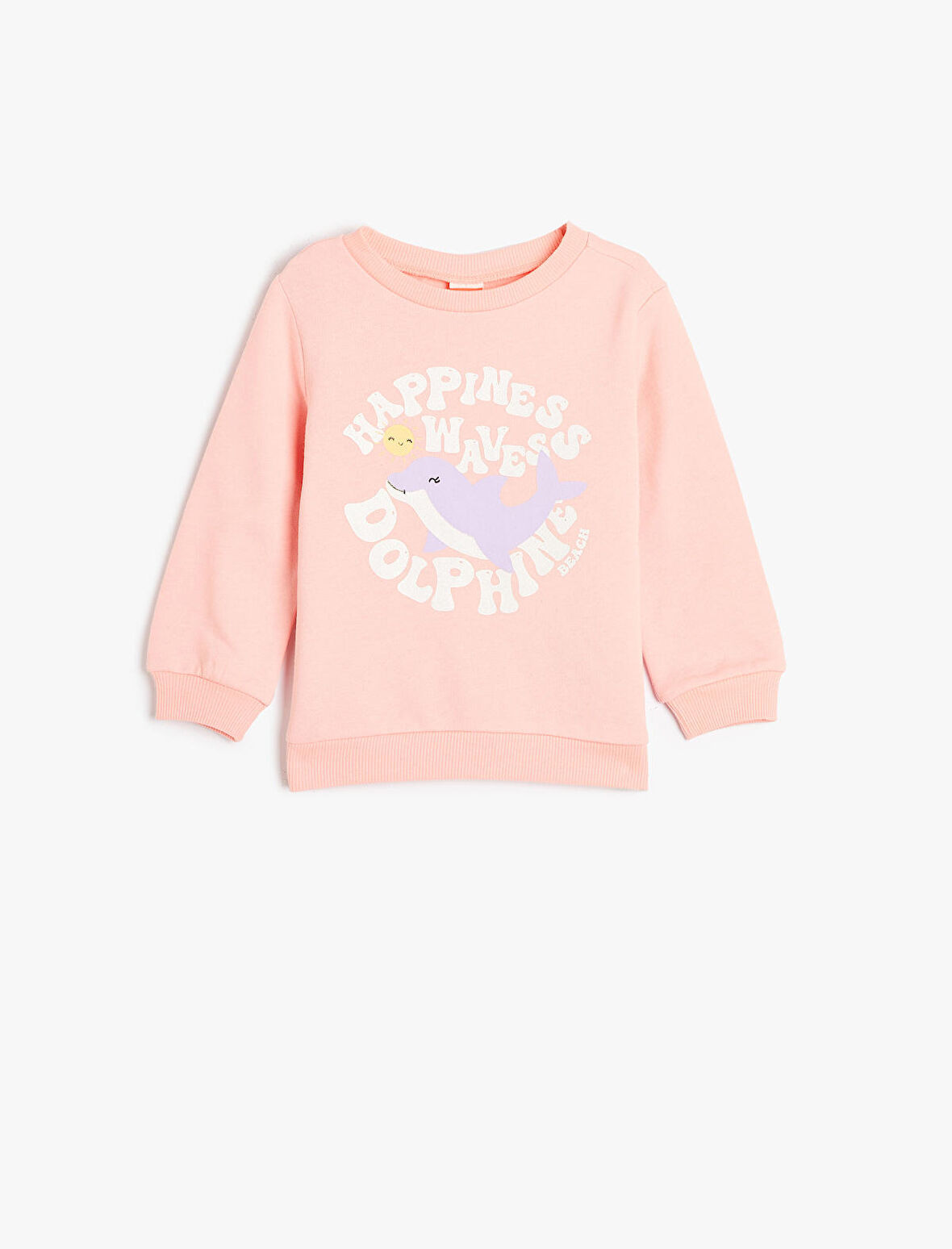 Sweatshirt Yunus Baskılı Uzun Kollu Bisiklet Yaka Pamuklu