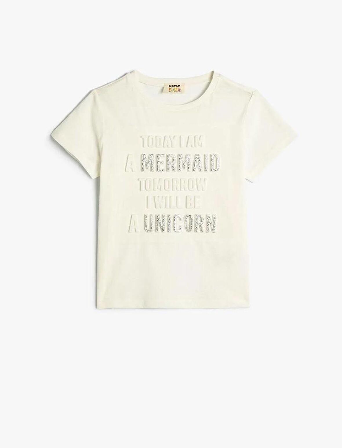 4SKG10056AK Kız Çocuk T-shirt EKRU