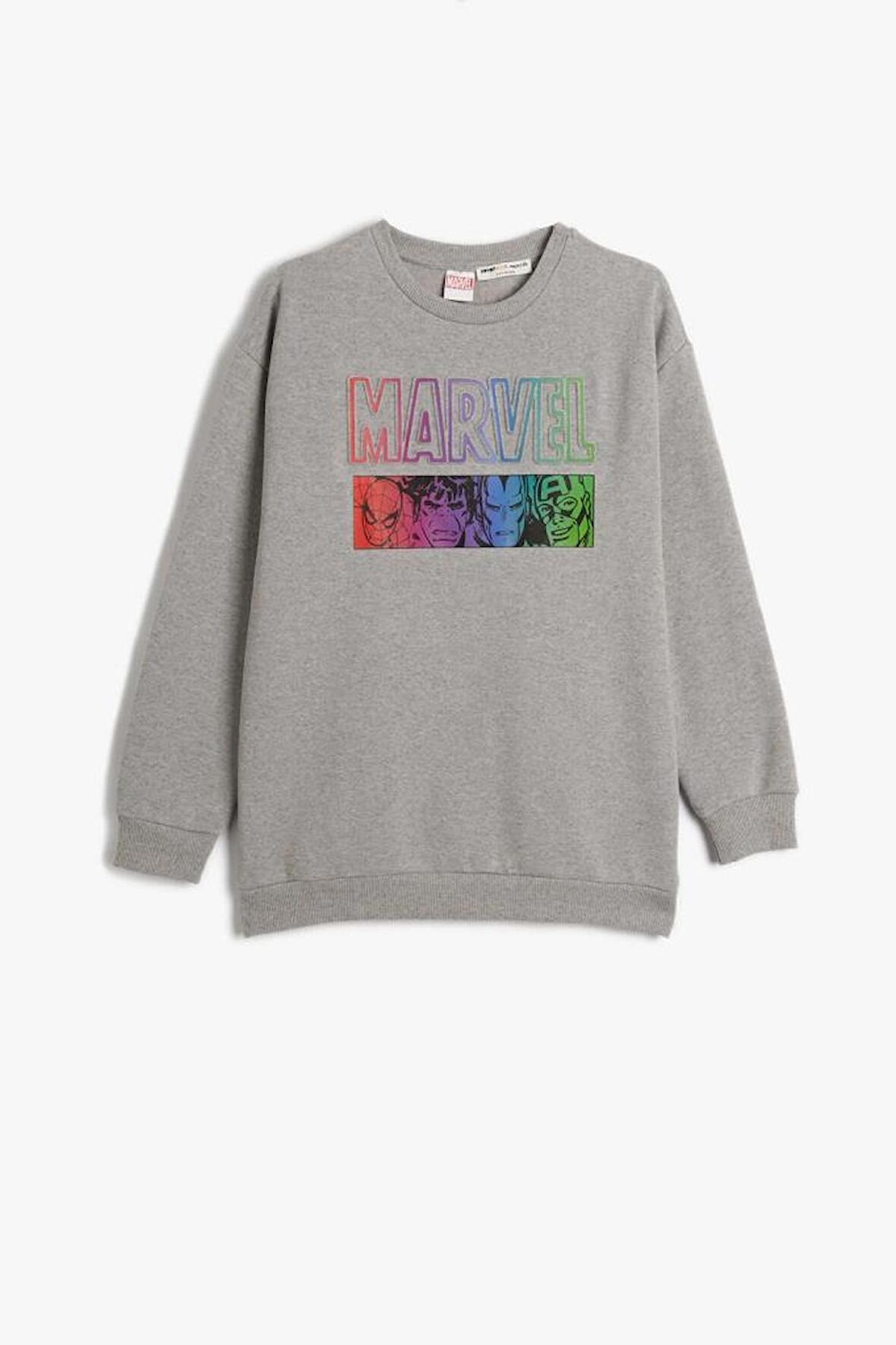 Koton Erkek Çocuk Marvel Lisanslı Sweatshirt Kahramanlar Baskılı Şardonlu