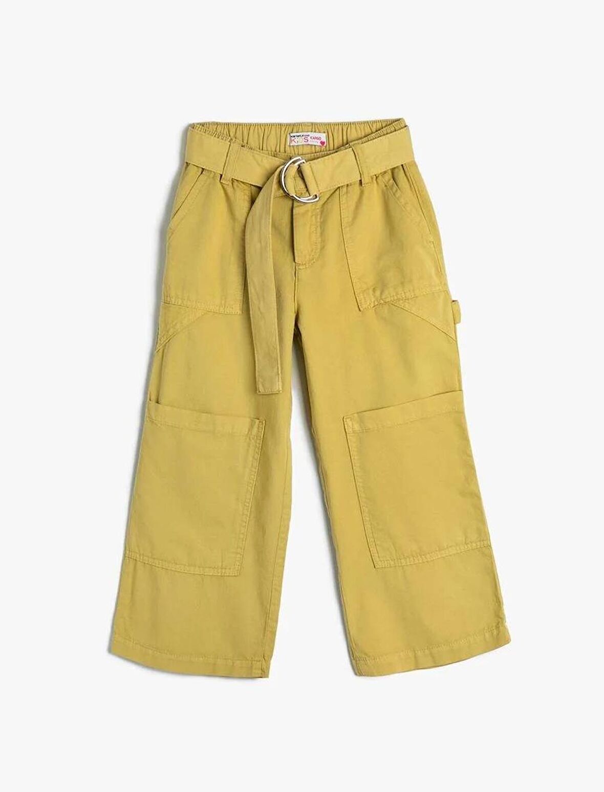 4SKG40035AD Koton Kız Çocuk Jean Pantolon HAKİ