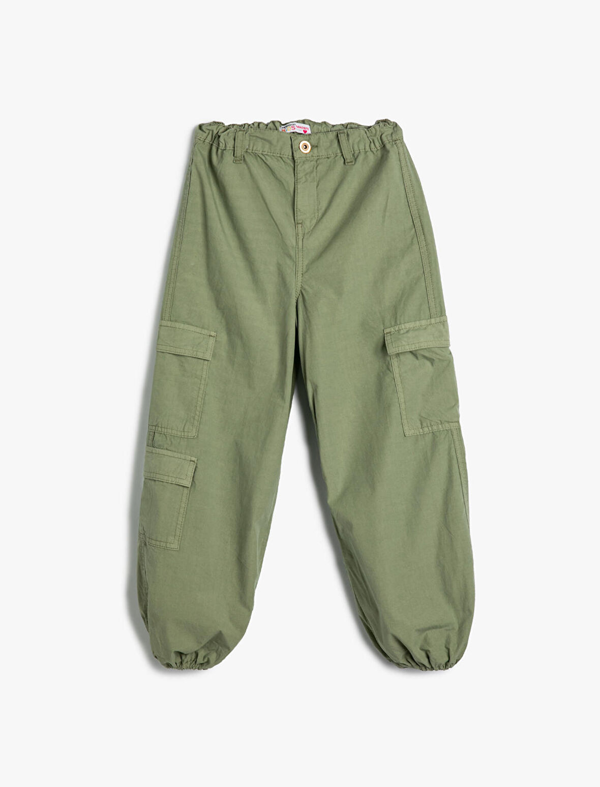 Jogger Kargo Pantolon Pamuklu Beli Bağlamalı Cepli