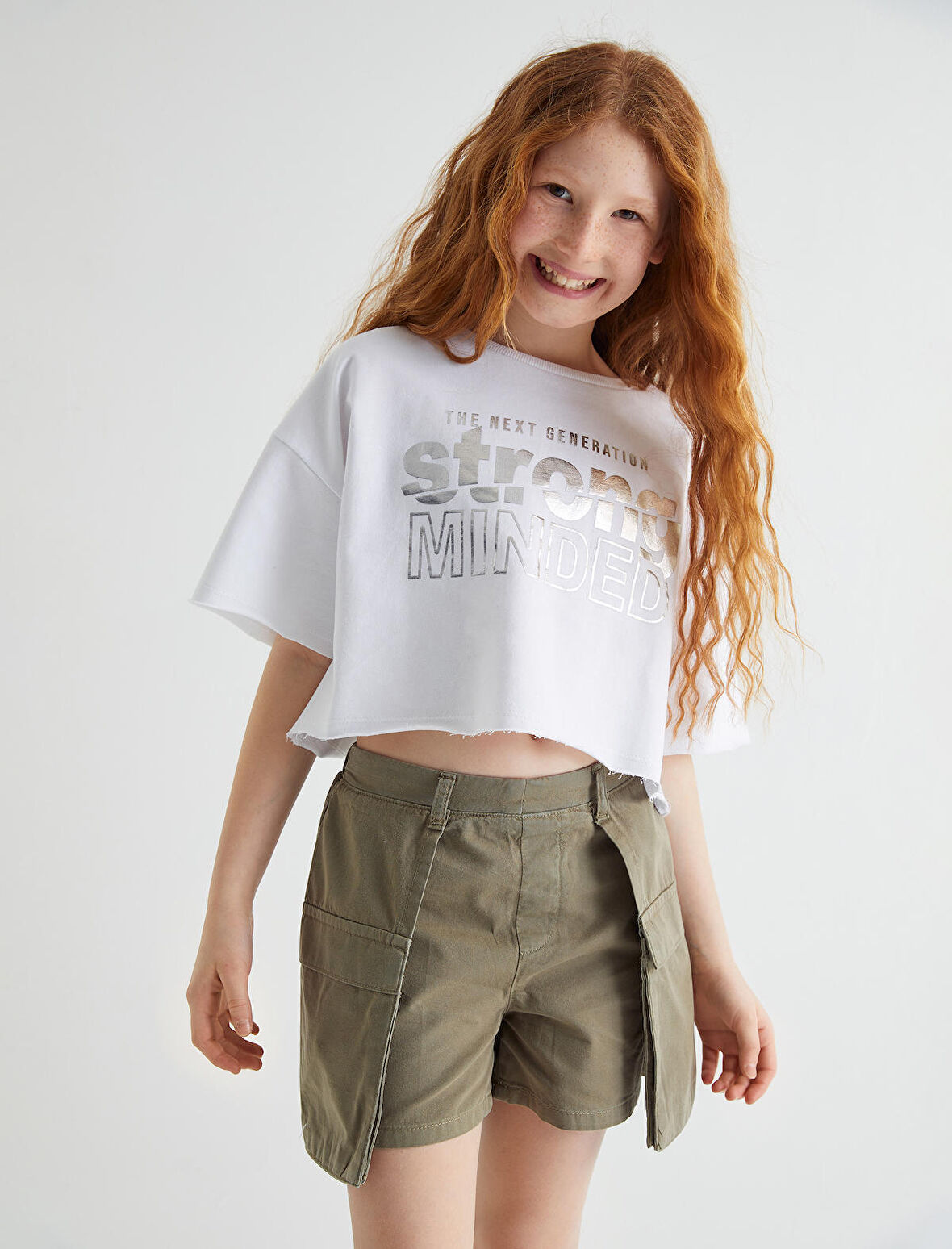 Kargo Mini Kot Etek Kapaklı Cep Detaylı Pamuklu