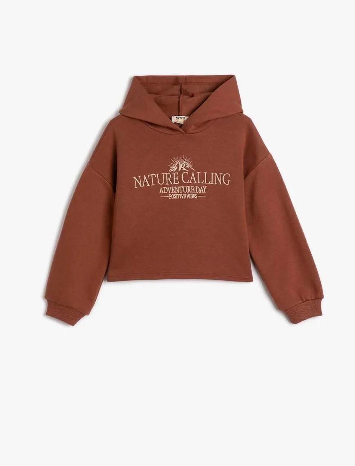 4WKG10565AK Koton Kız Çocuk Sweat KAHVERENGİ
