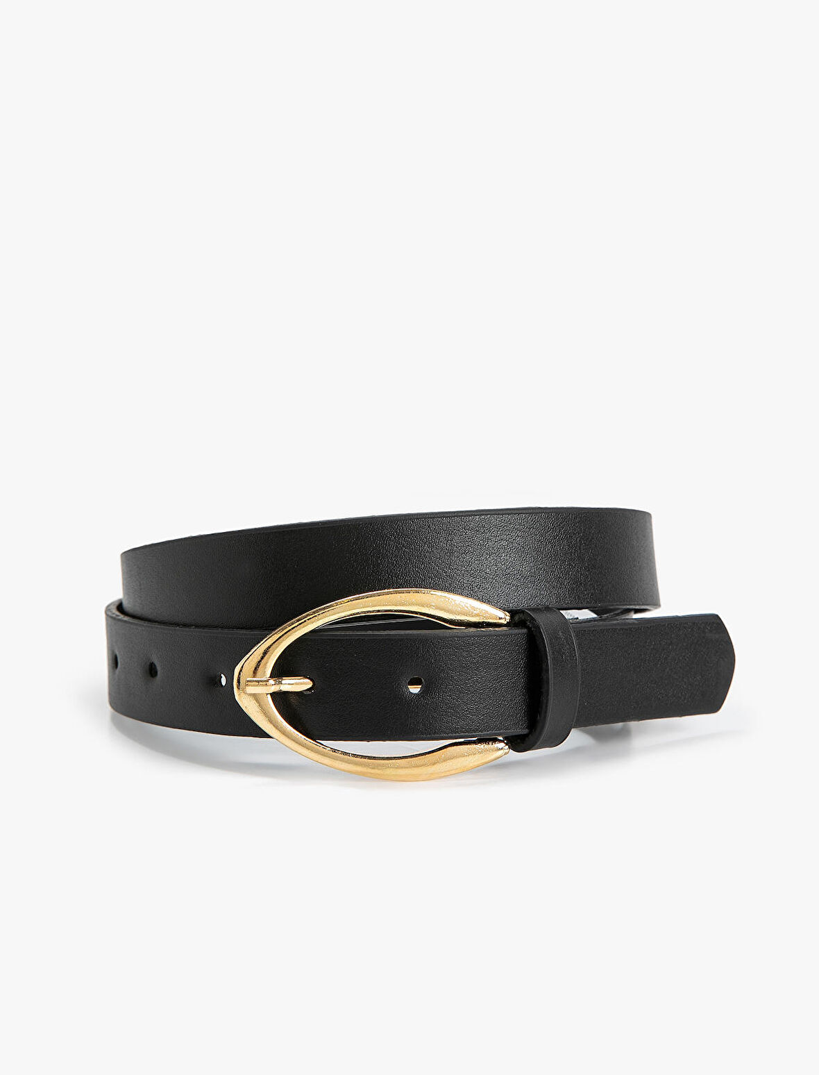 Kemer Suni Deri Oval Toka Detaylı