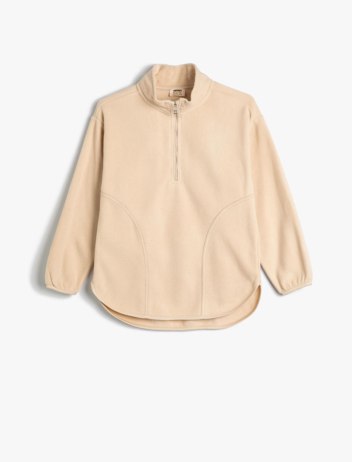 Polar Sweatshirt Dik Yaka Yarım Fermuarlı 