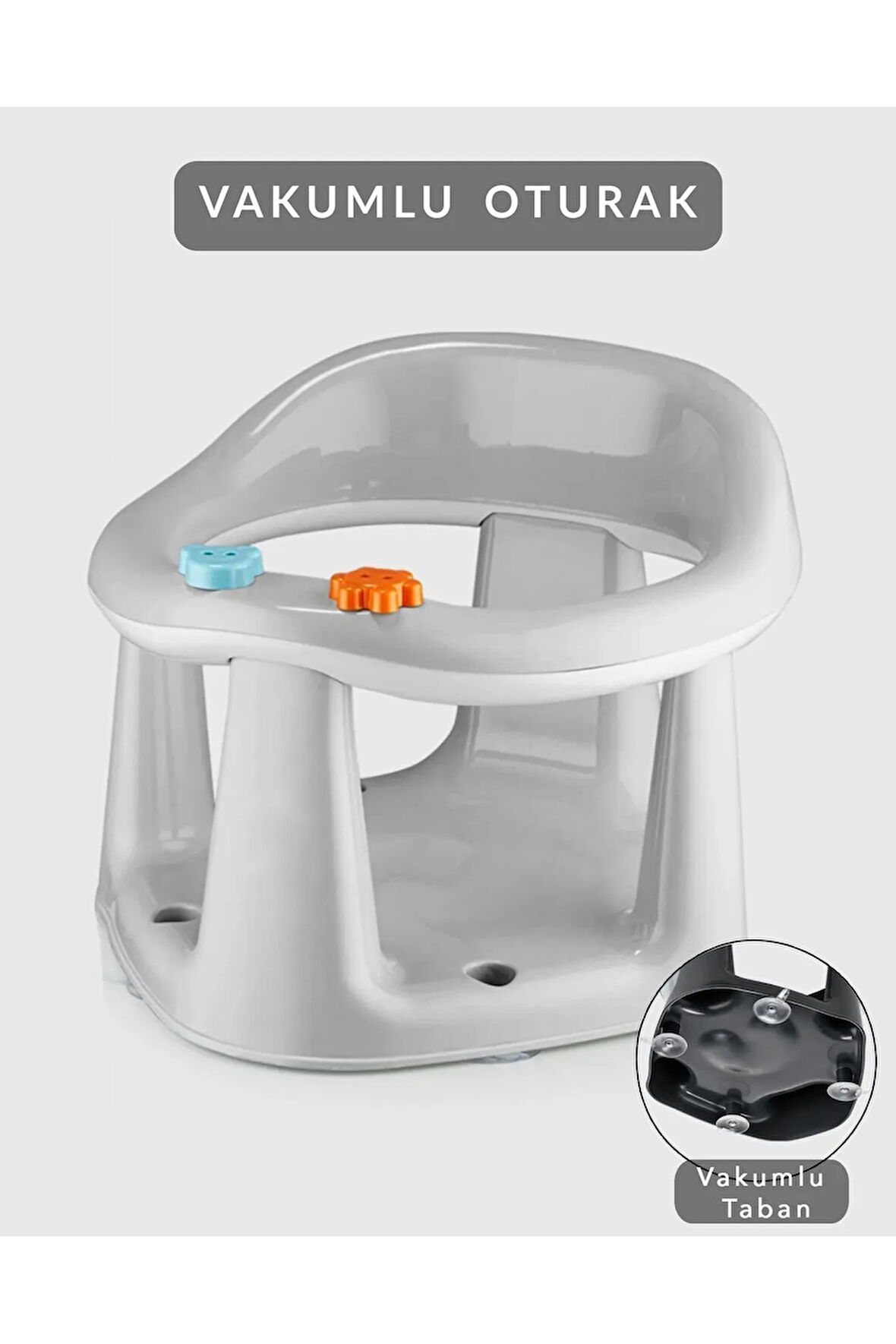 Bebek Banyo Oturağı - Vakum Tabanlı Bebek Mama Oturağı PEMBE