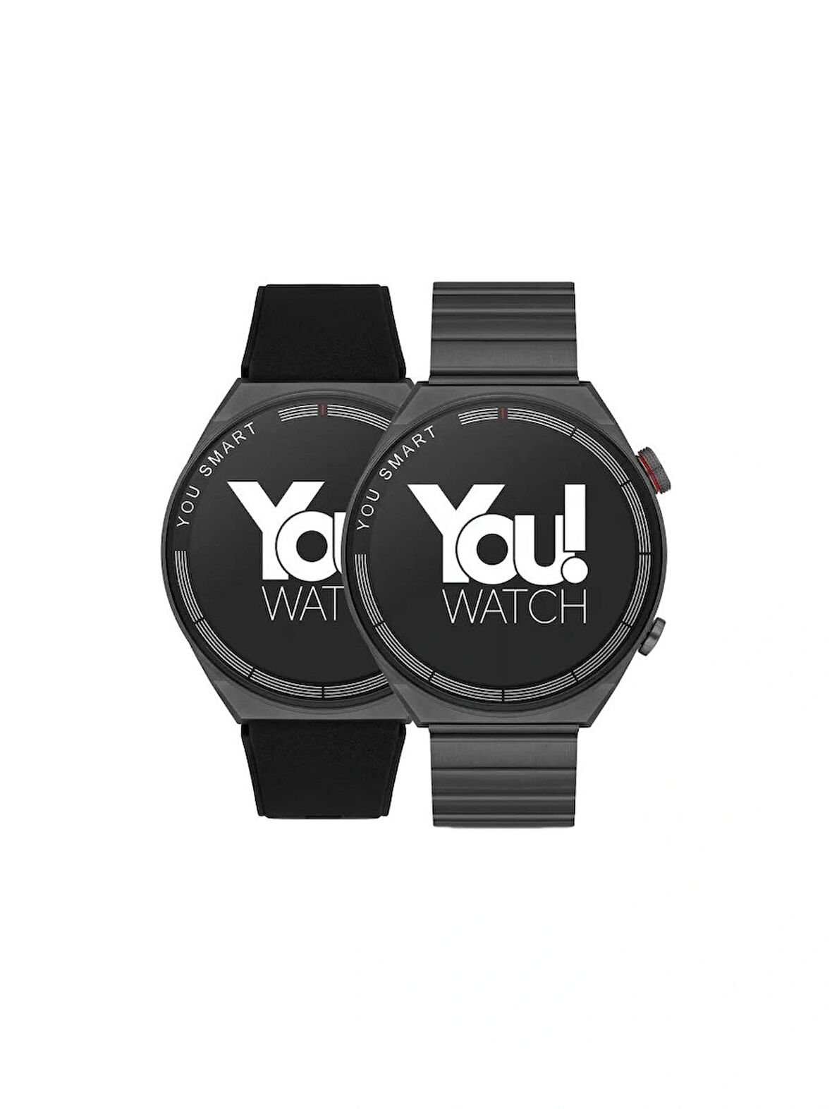 You Watch R13-AR130 Black Metal & Black Silicon Unisex Kol Saati