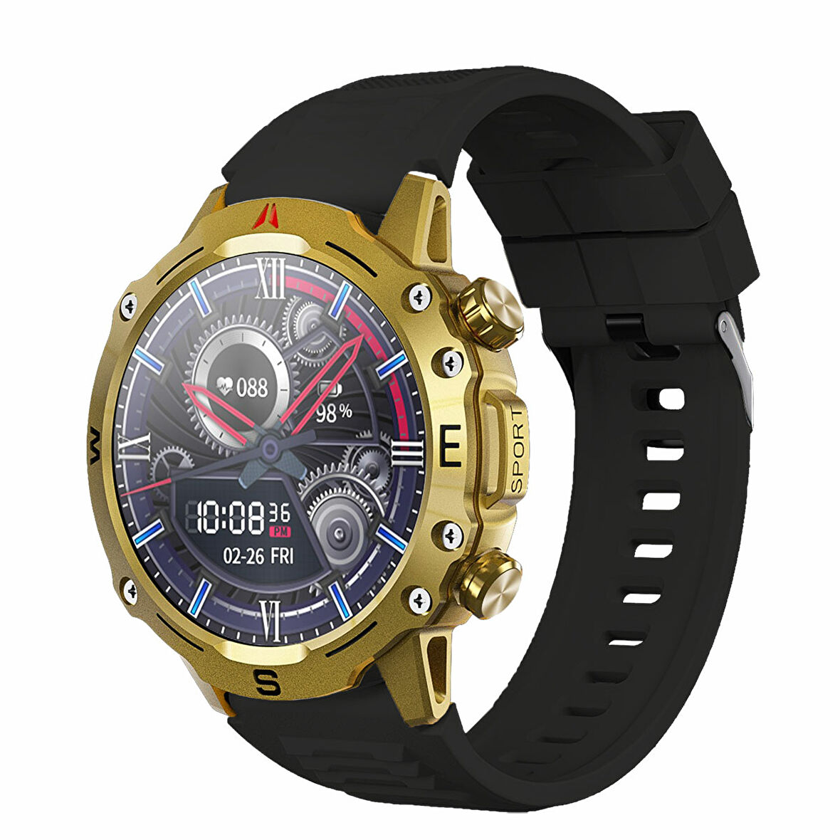 You Watch R15-Ar153 You Smart Gold & Black Silicon Unisex Kol Saati