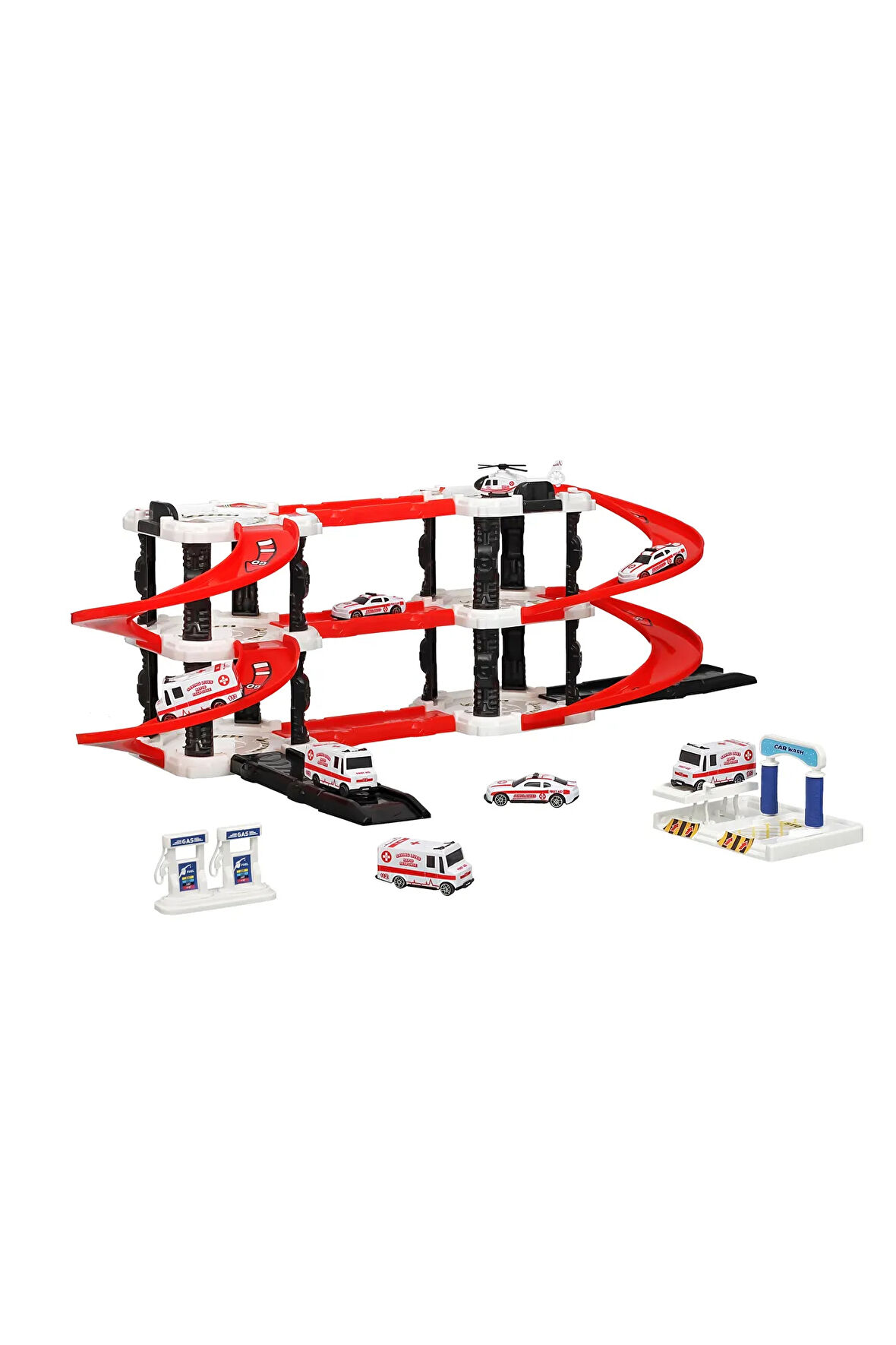 Ambulans Otopark Seti - 3 Katlı Garaj Seti- 49 parça