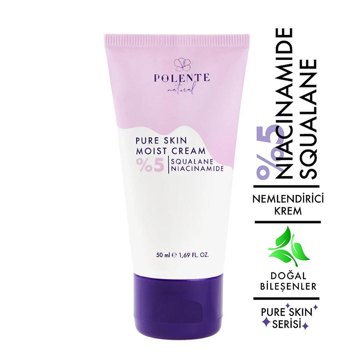 Polente Natural - PURE SKIN MOIST CREAM -  %5 Niacinamide İçeren Nemlendirici Krem