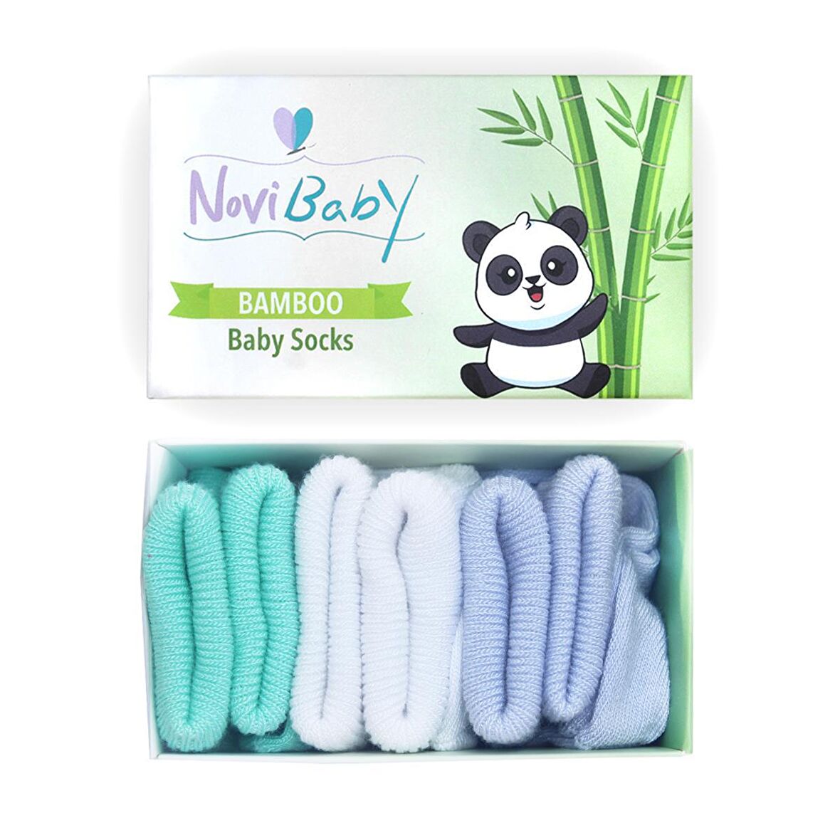 Novibaby 3'lü Bambu Yenidoğan Bebek Çorabı I Fresh I 0-6 ay 