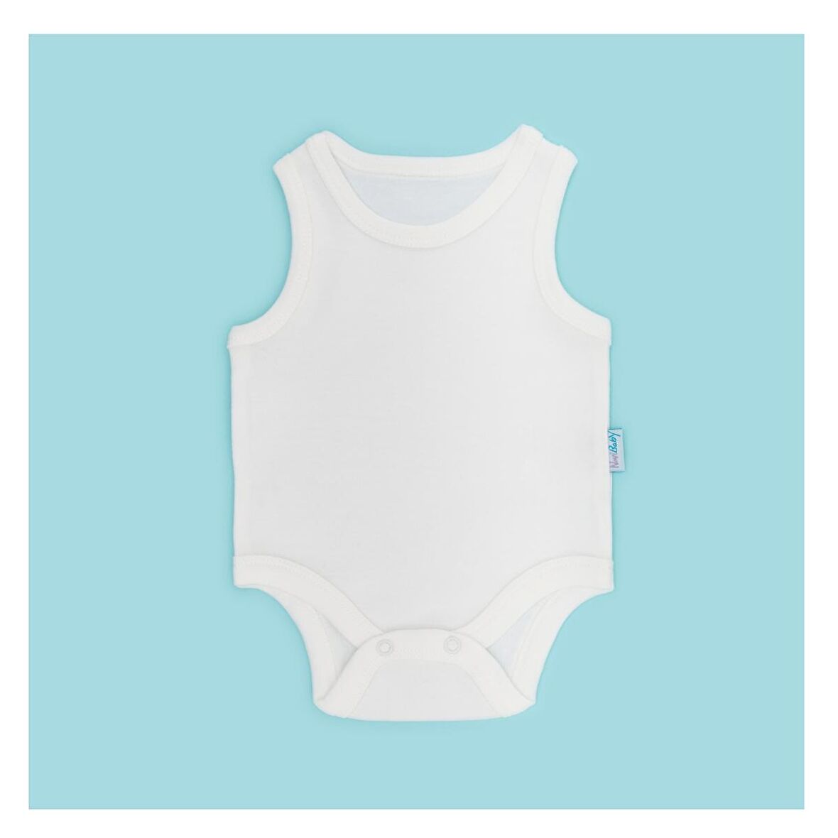 Novibaby Bebek Atlet Body Zıbın Çıtçıtlı Ekru 100% Pamuk 6-9 Ay