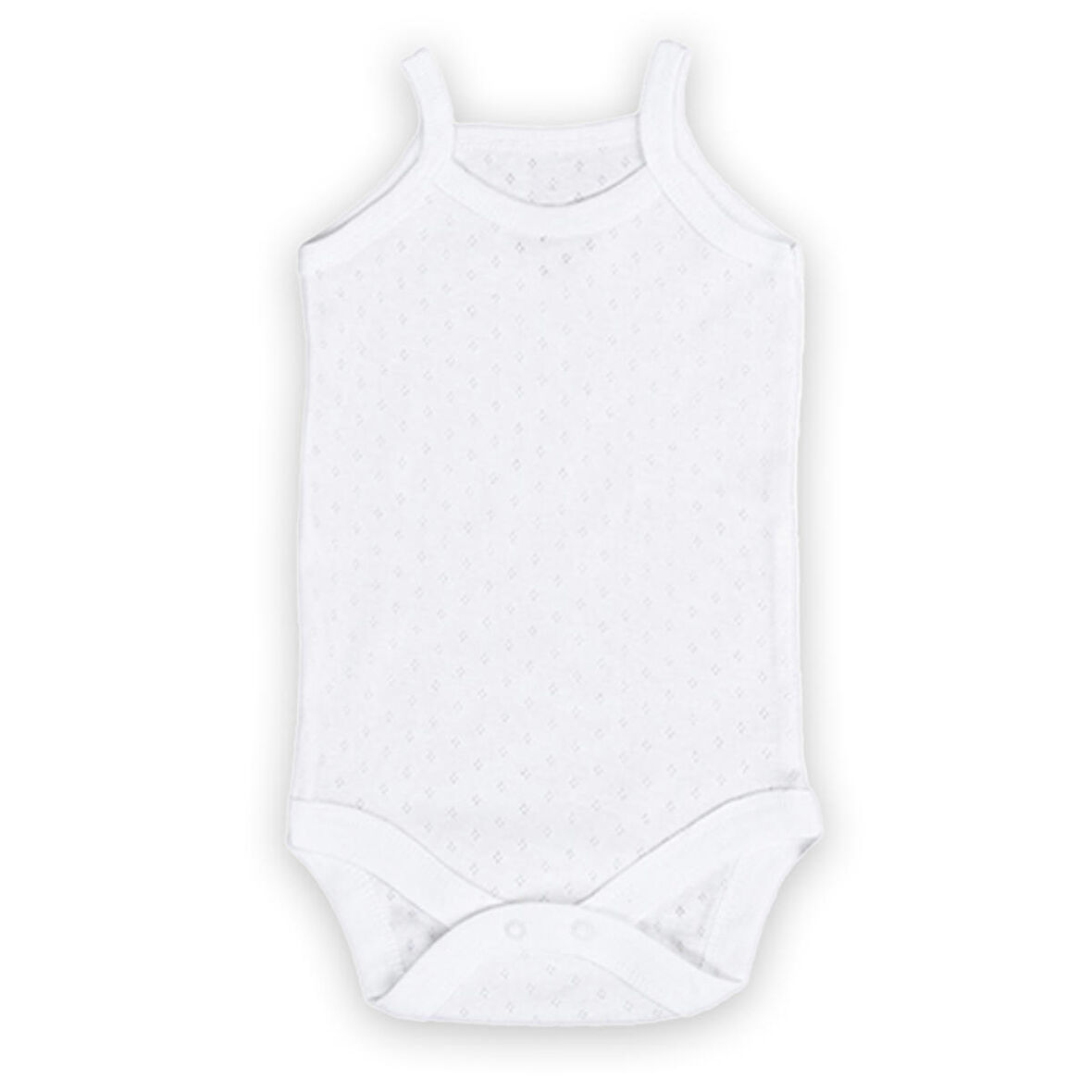 Novibaby 3-6 Ay Jakarlı İp Askılı Beyaz Bebek Atlet Body Zıbın Çıtçıtlı 100% Pamuk 