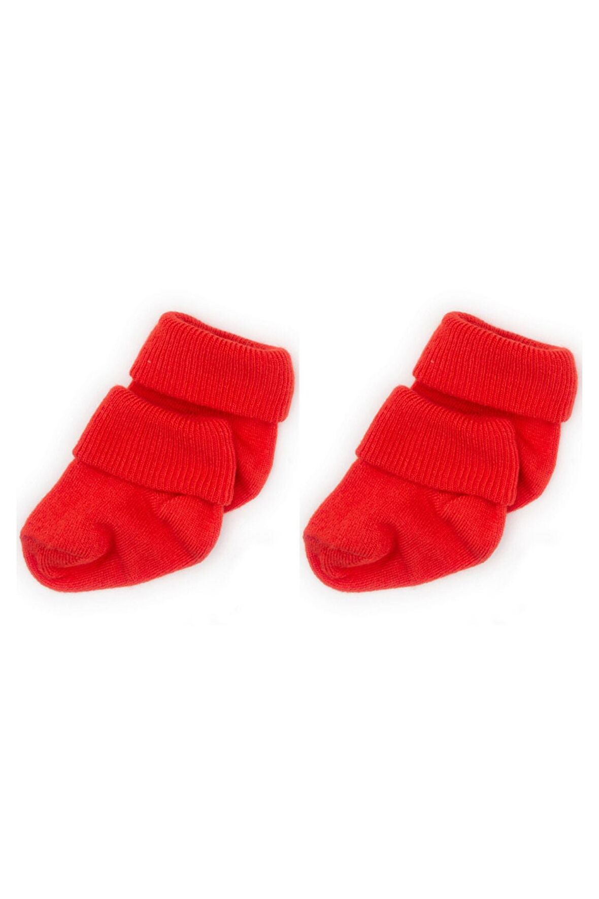 Novibaby 2'li Bambu Bebek Çorap I Rudy I Kırmızı Yenidoğan Kız Erkek Bebek Çorabı