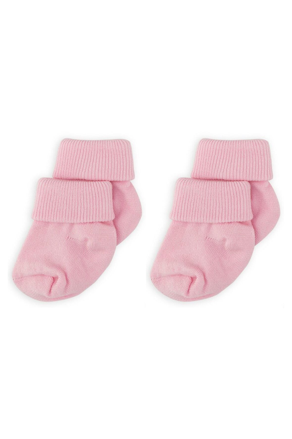 Novibaby 2'li Bambu Bebek Çorap I Baby Pink I Pembe Yenidoğan Kız Erkek Bebek Çorabı