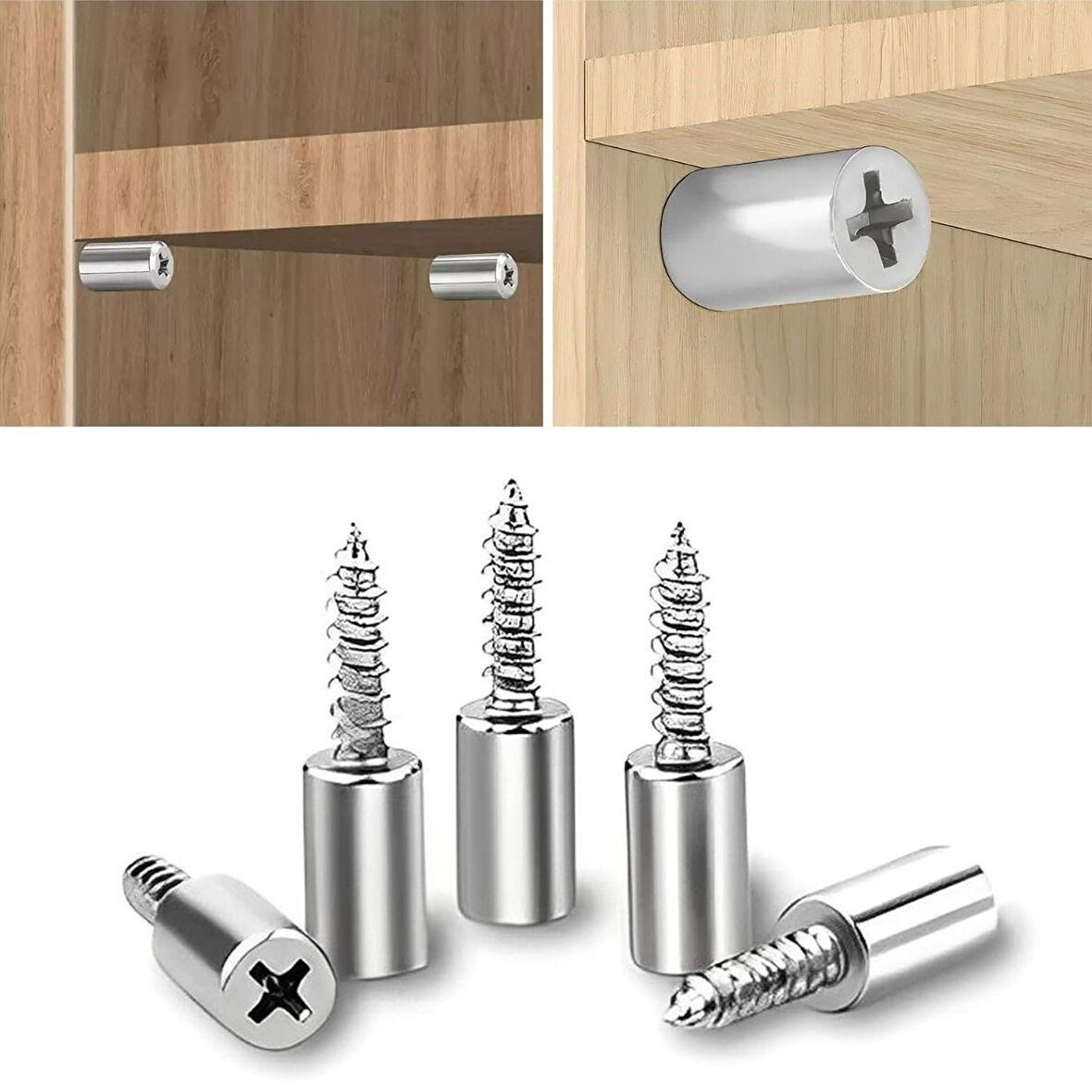 BUFFER® 30 Adet Dayanıklı Metal Raf Tutucu Raf Pimi 