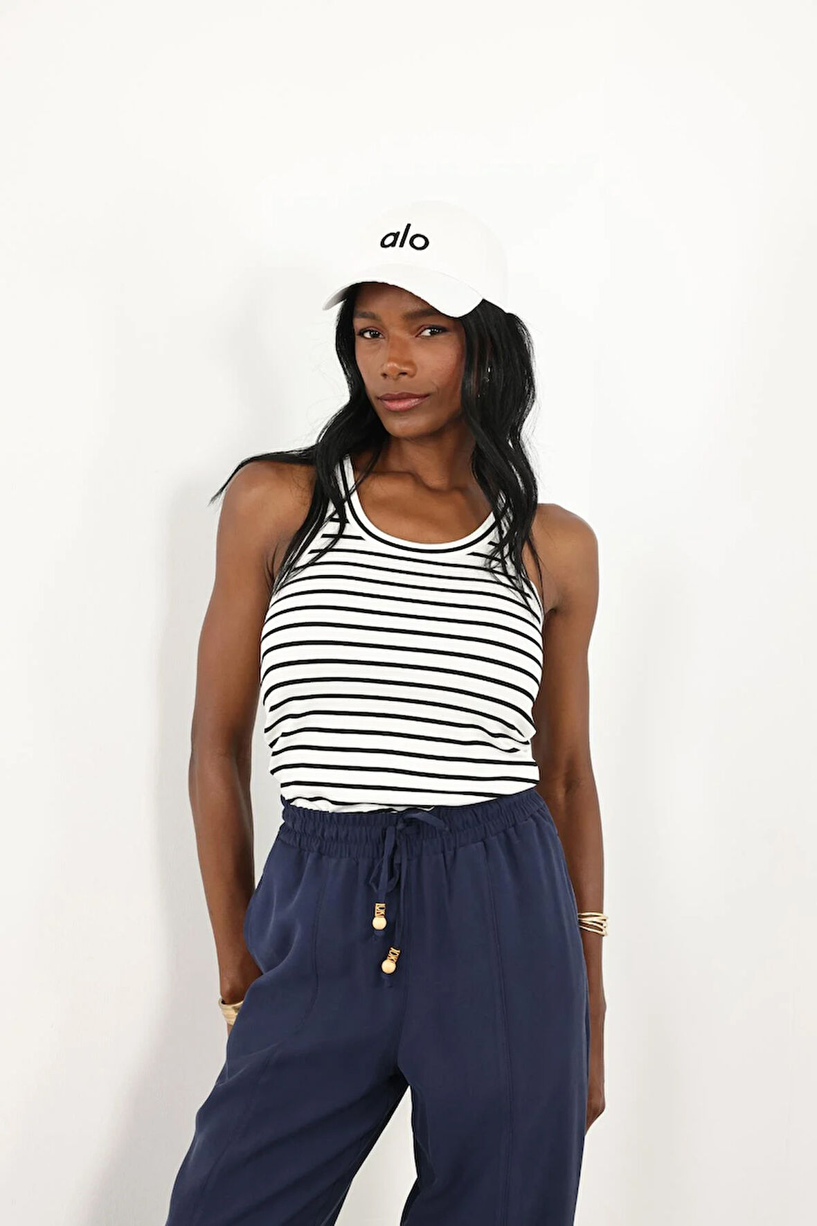 Beyaz Çizgili U Yaka Atlet 16822