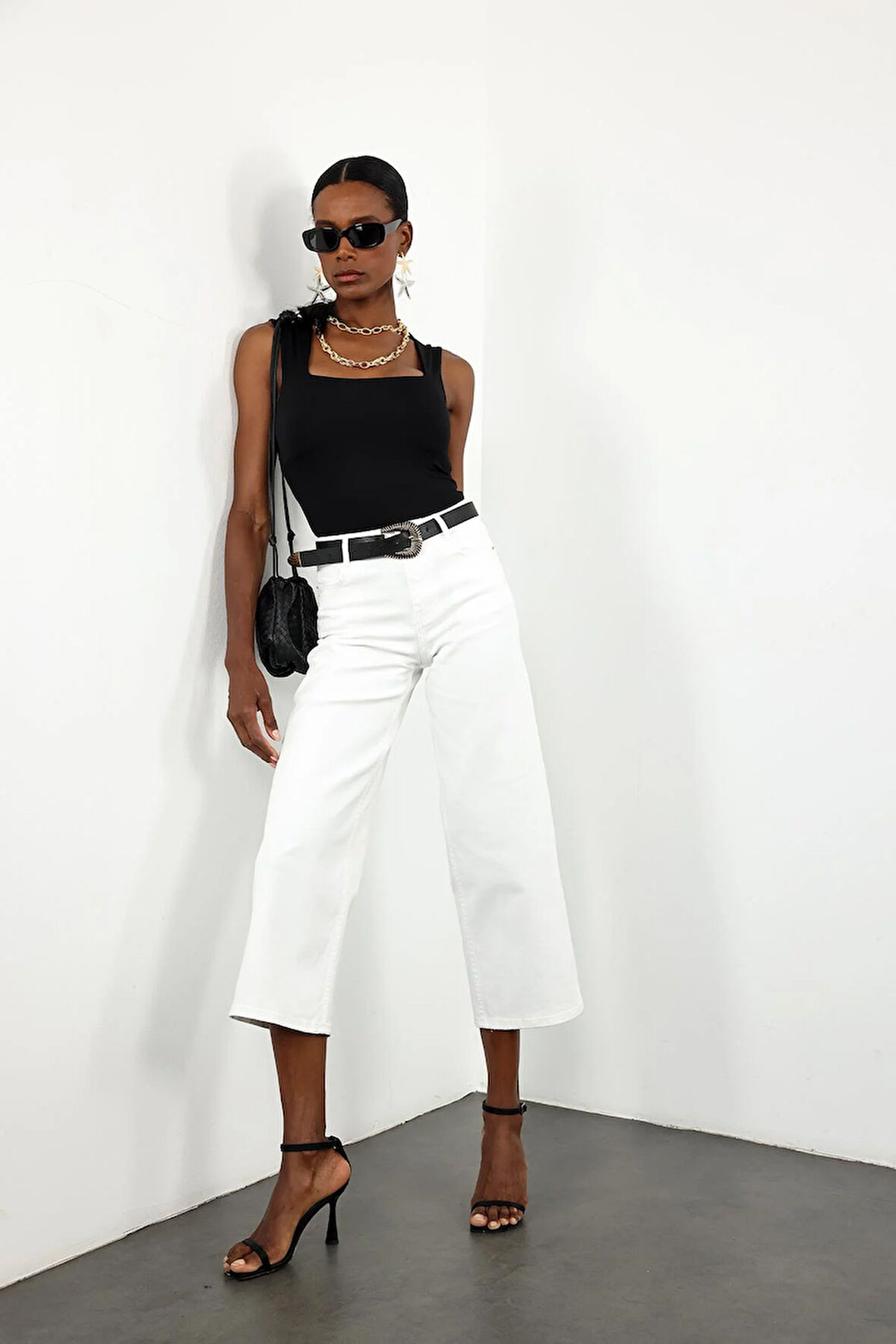 Beyaz Culotte Jean 
