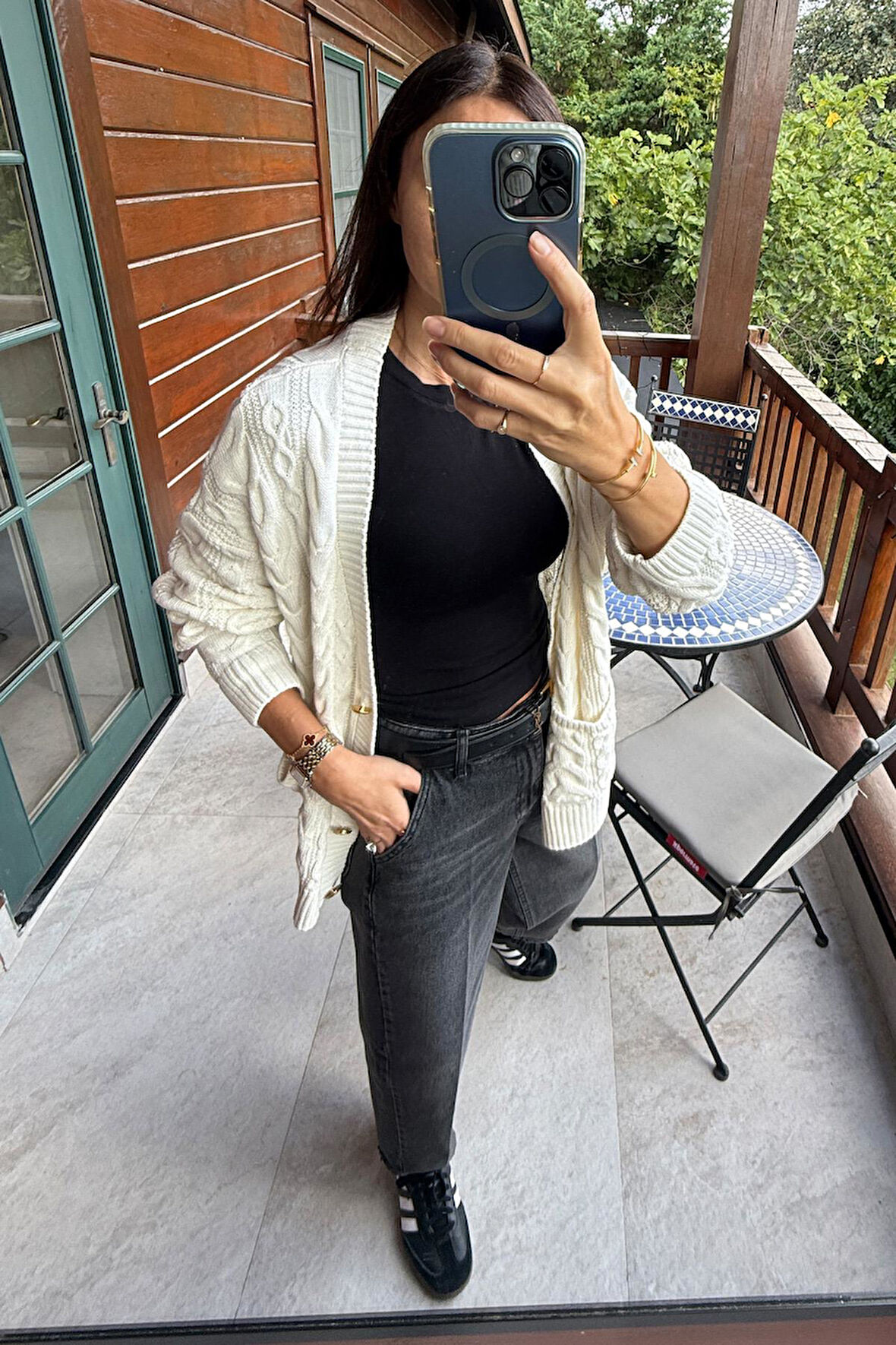 Füme Yüksek Bel Baggy Jean RM3004