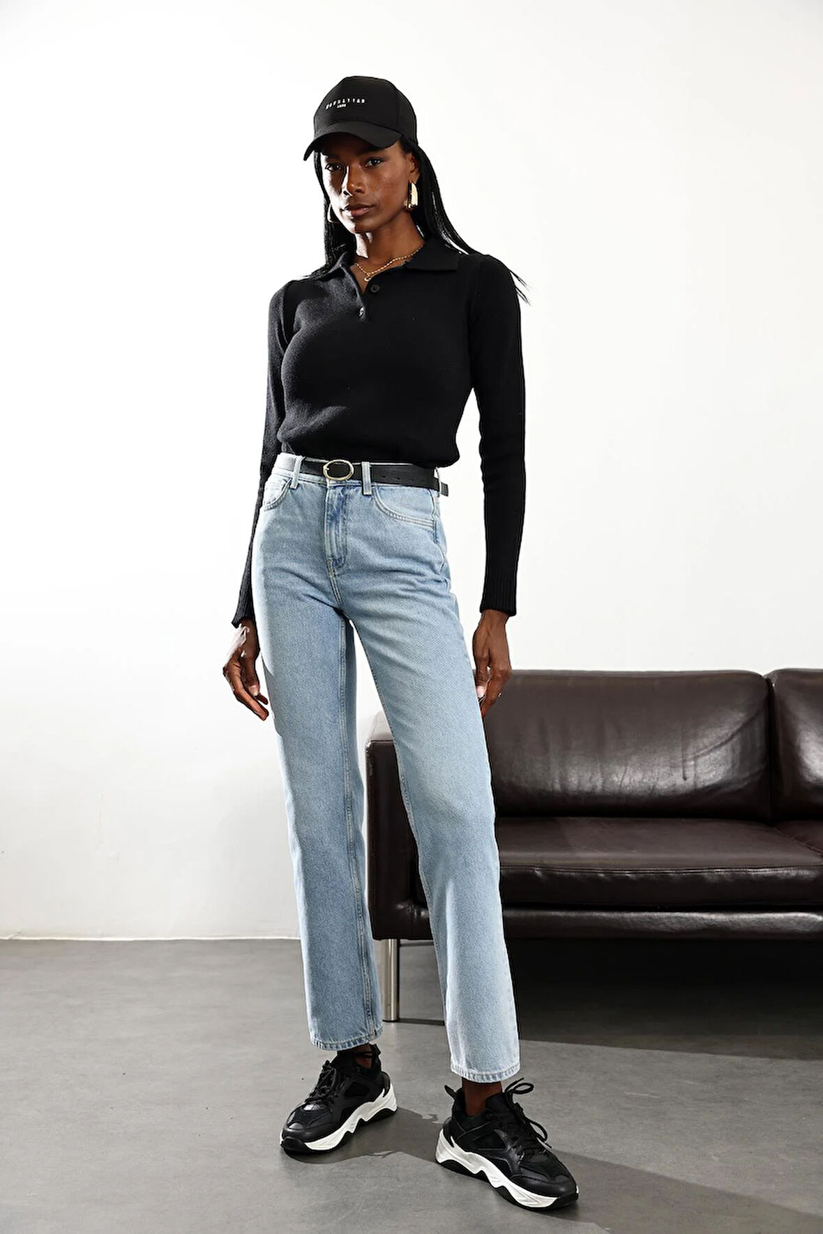 Açık Mavi Straight Jean 