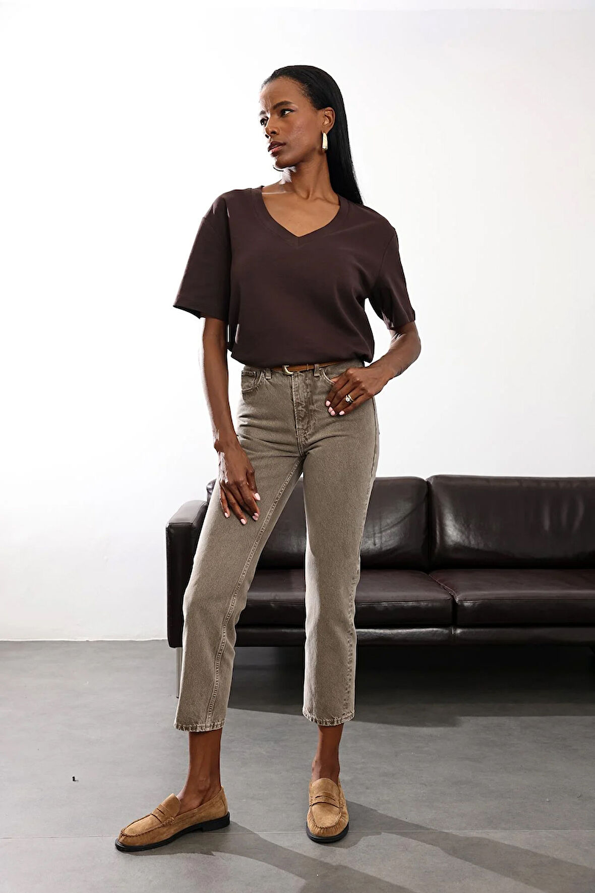 Vizon Yüksek Bel Cigarette Jean 