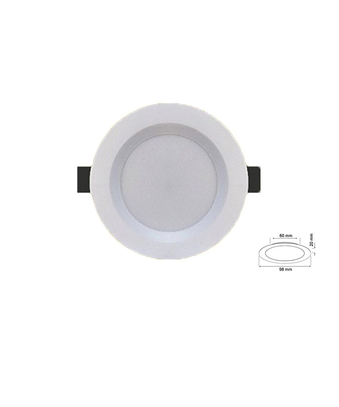 5W Smd Led Plastik Spot Beyaz Beyaz Işık 2 Adet