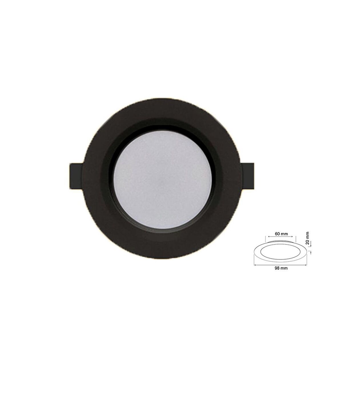 5W Smd Led Plastik Spot Siyah Amber Işık 2 Adet