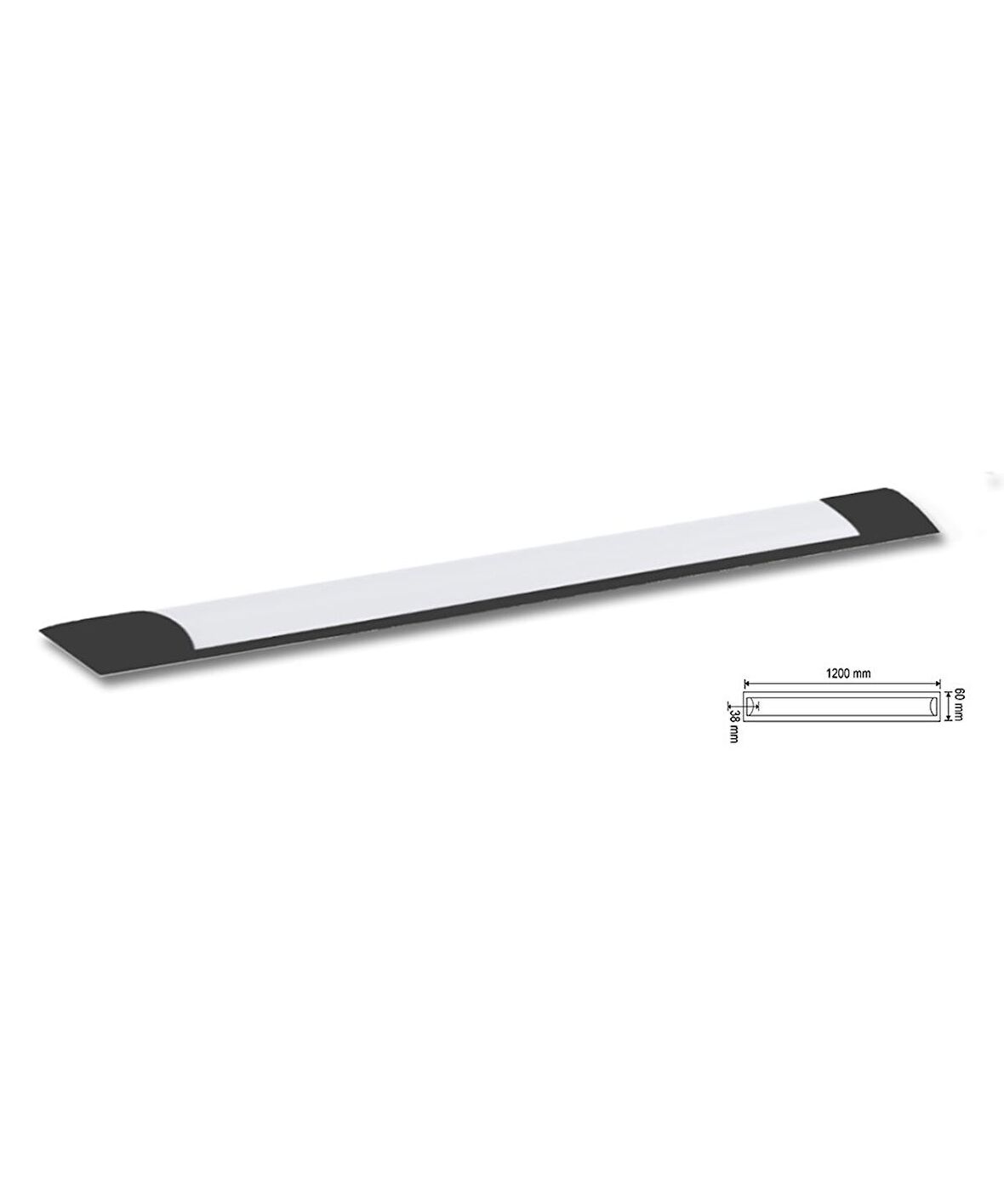 36W Siyah Led Bant Armatür Amber Işık 2 Adet