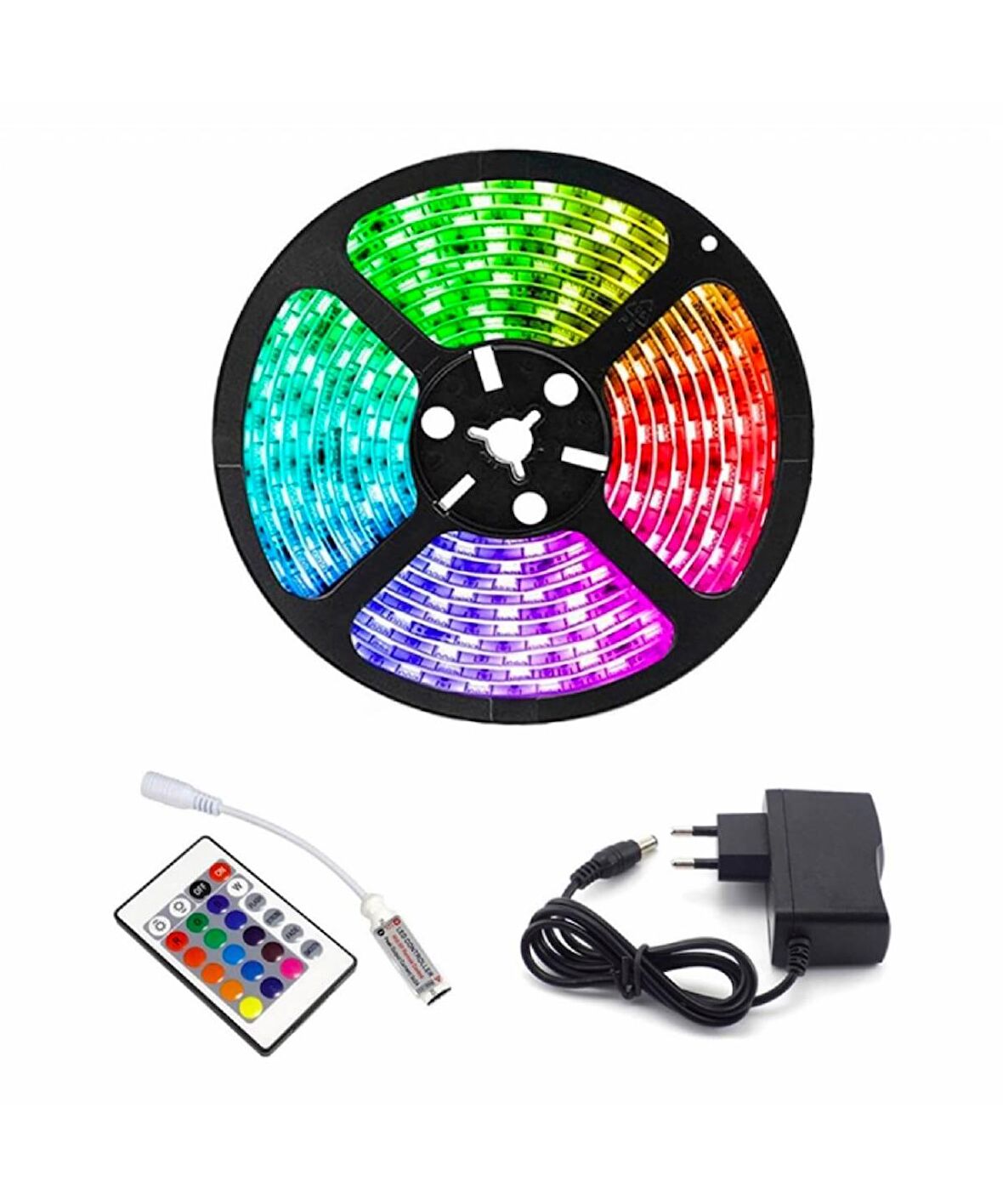 5 MT RGB Kumandalı / Animasyonlu Şerit LED (Tak Çalıştır)