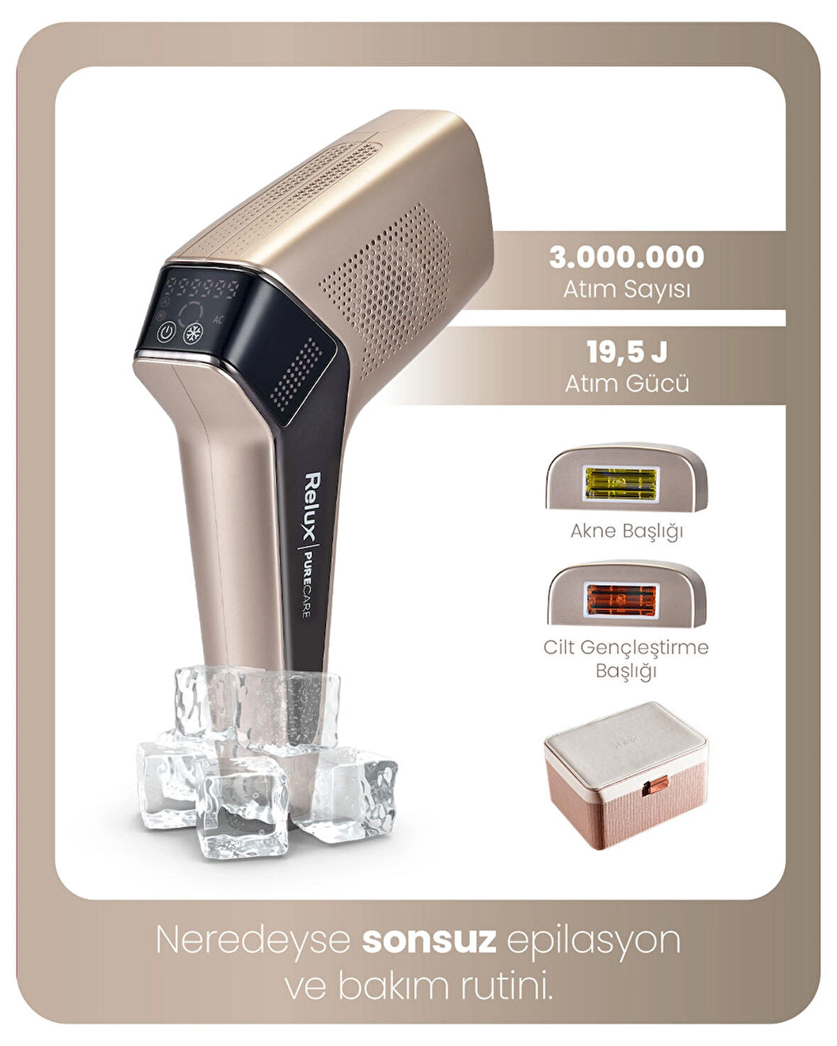 Relux IPL9850 PureCare 3.000.000 Atım IPL Lazer Epilasyon Cihazı